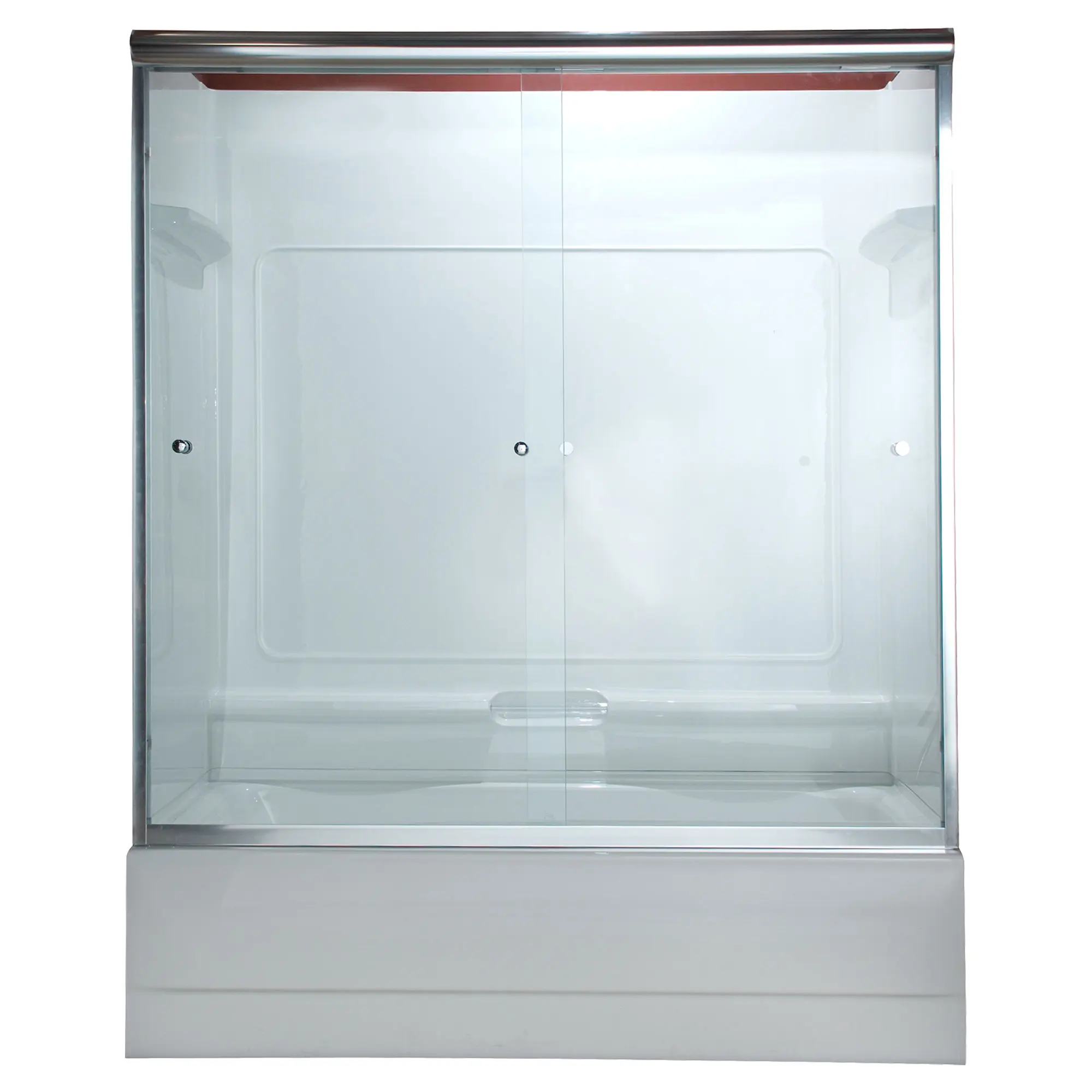 Euro 60 x 57-Inch Height Semi-Frameless Sliding Tub Door with Clear Glass - Image 27
