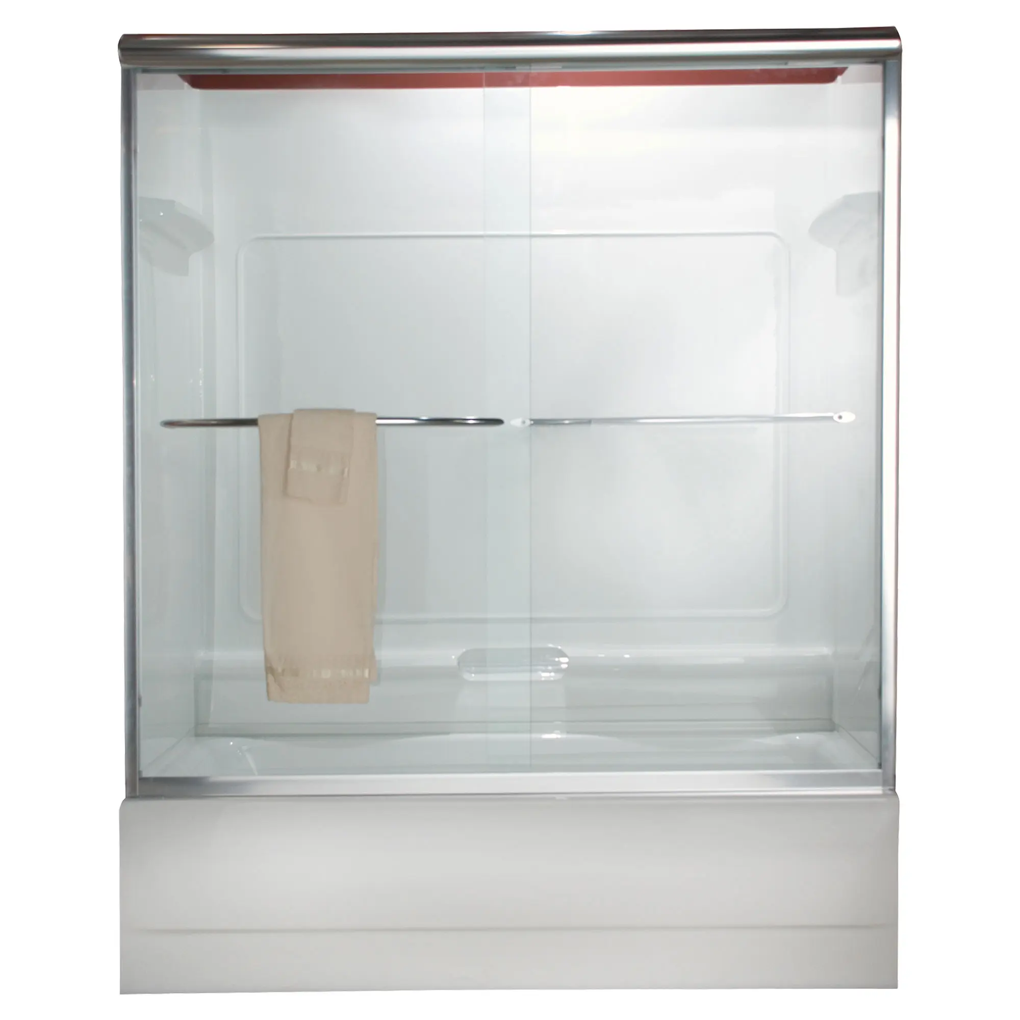 Euro 60 x 57-Inch Height Semi-Frameless Sliding Tub Door with Clear Glass - Image 28