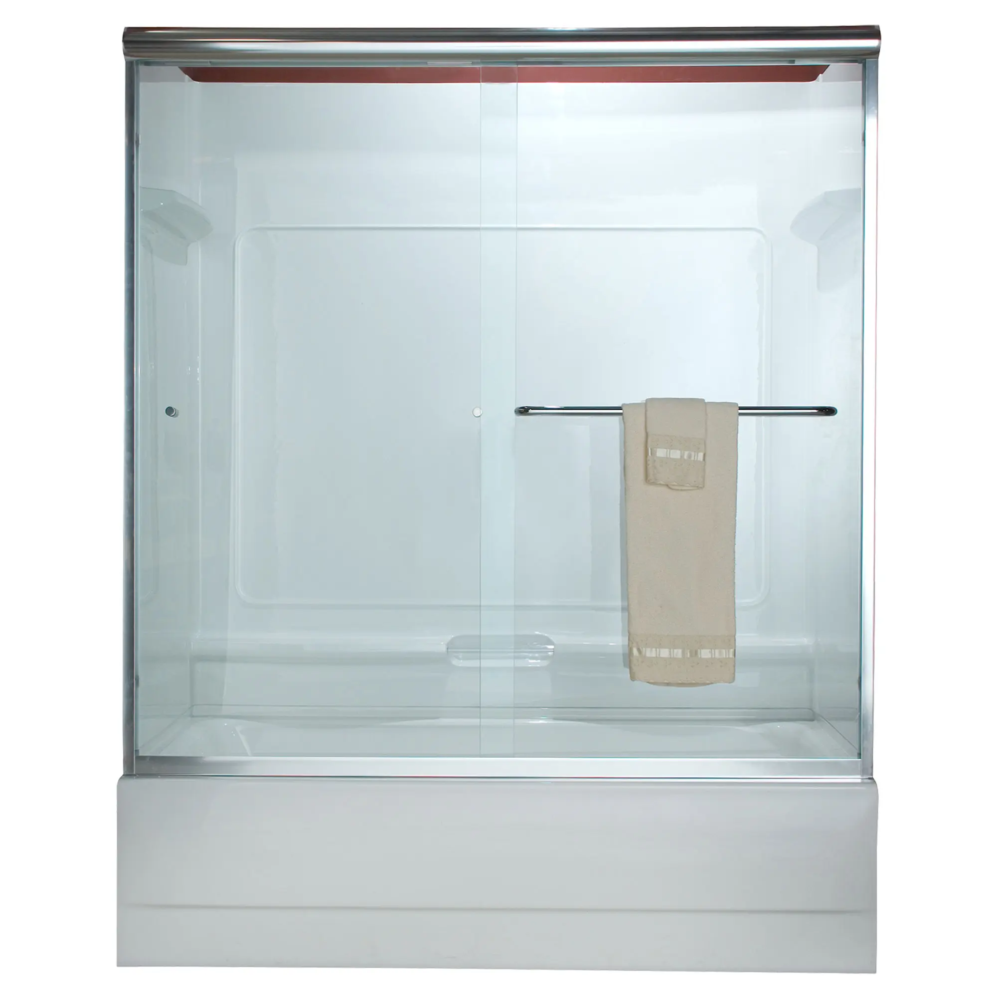 Euro 60 x 57-Inch Height Semi-Frameless Sliding Tub Door with Clear Glass - Image 30