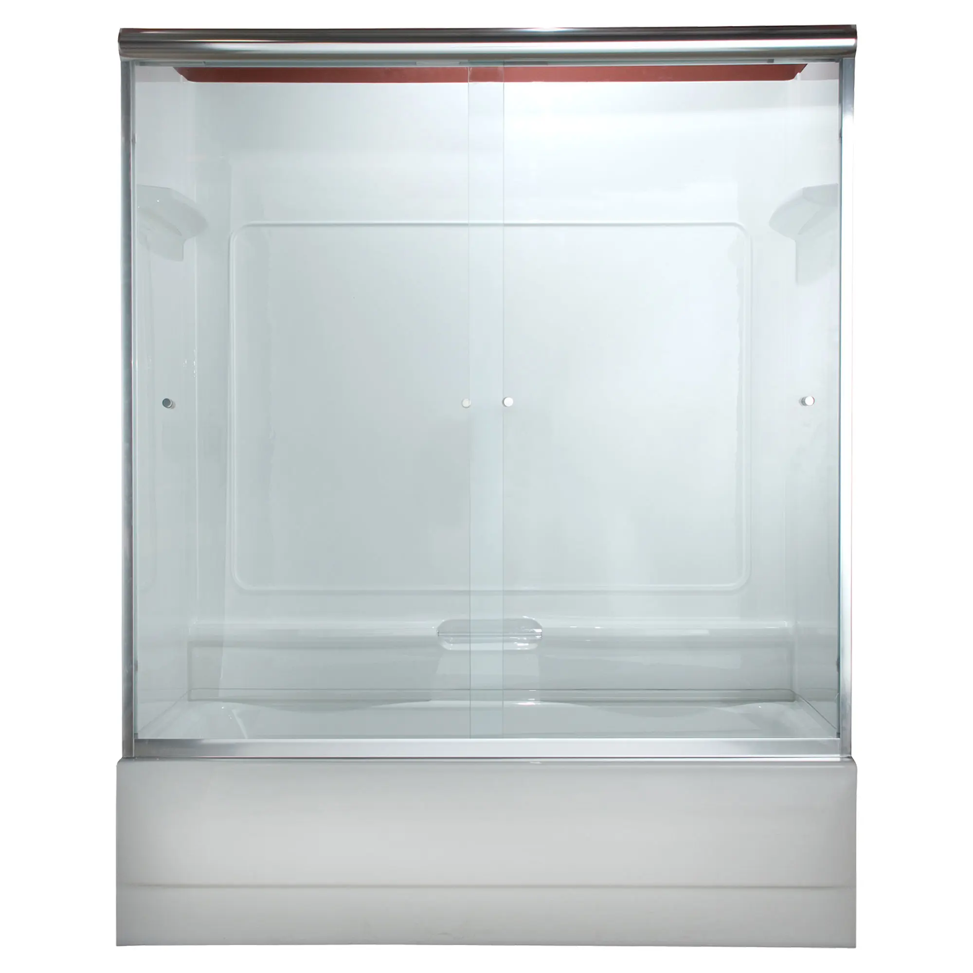Euro 60 x 57-Inch Height Semi-Frameless Sliding Tub Door with Clear Glass - Image 37