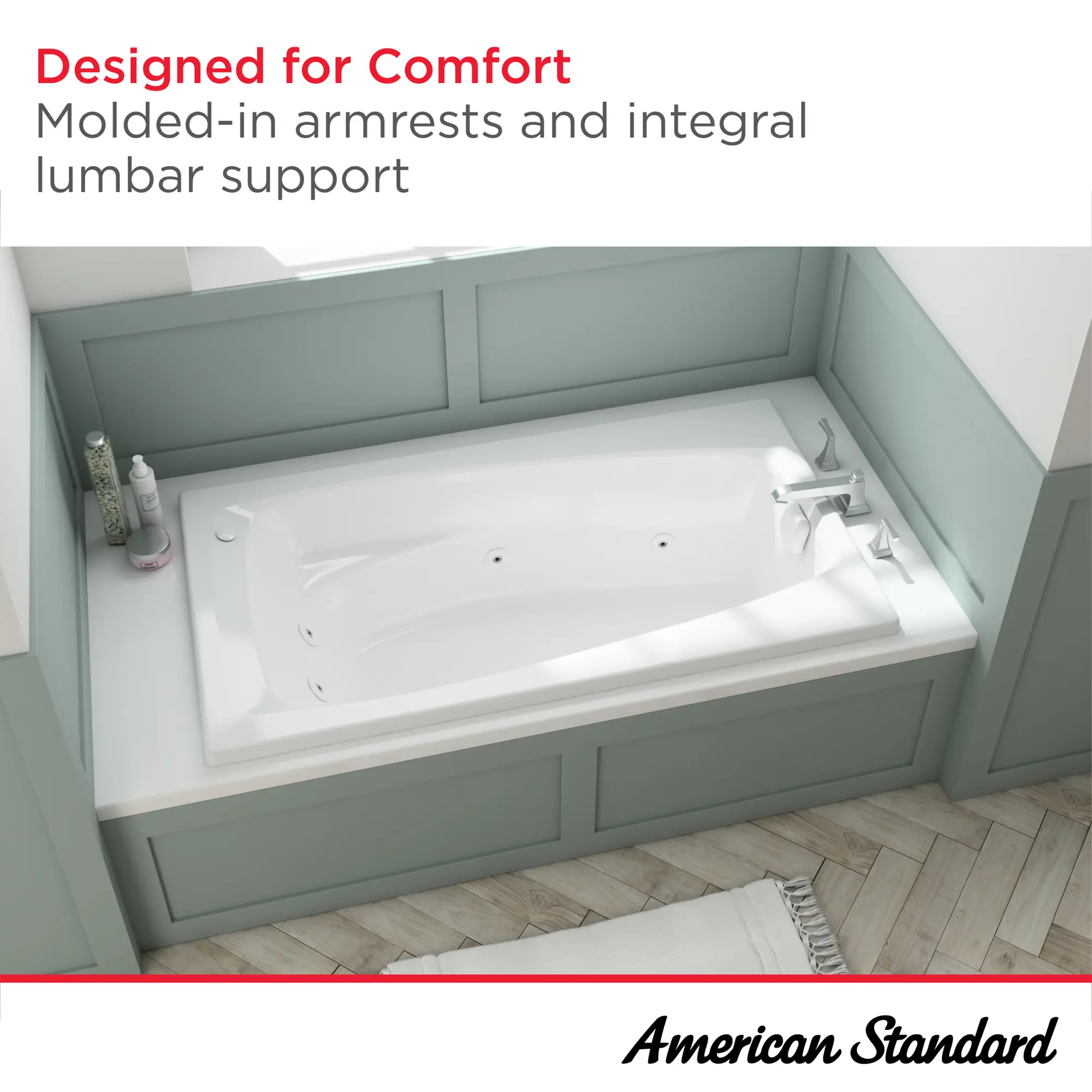 EverClean 60 in. Acrylic Rectangular Drop-In Whirlpool Bathtub - Image 10