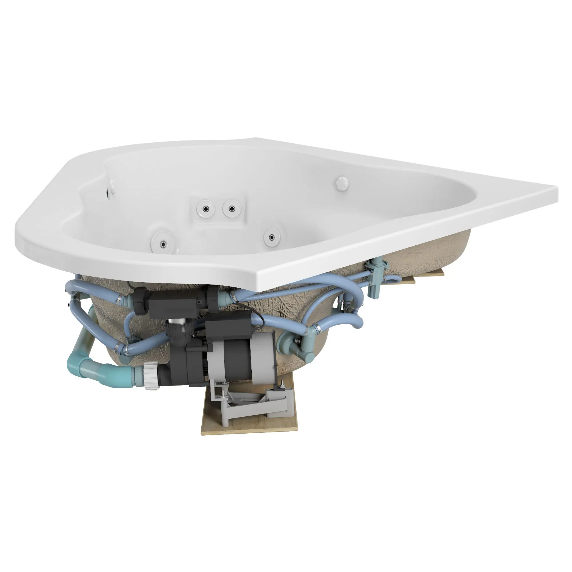 EverClean 60 inch x 60 inch Corner Whirlpool - Image 2