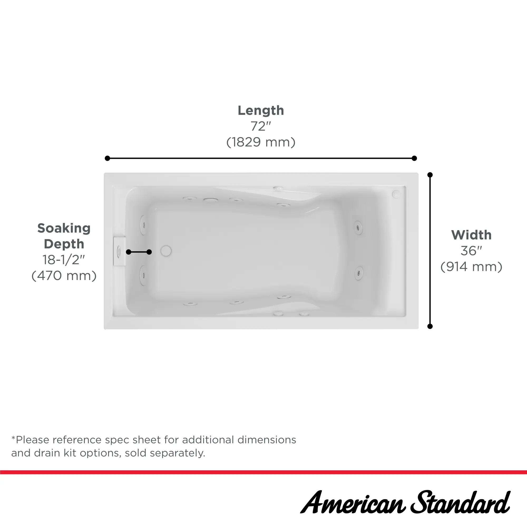 EverClean 72 Inch by 36 Inch Whirlpool - Image 6