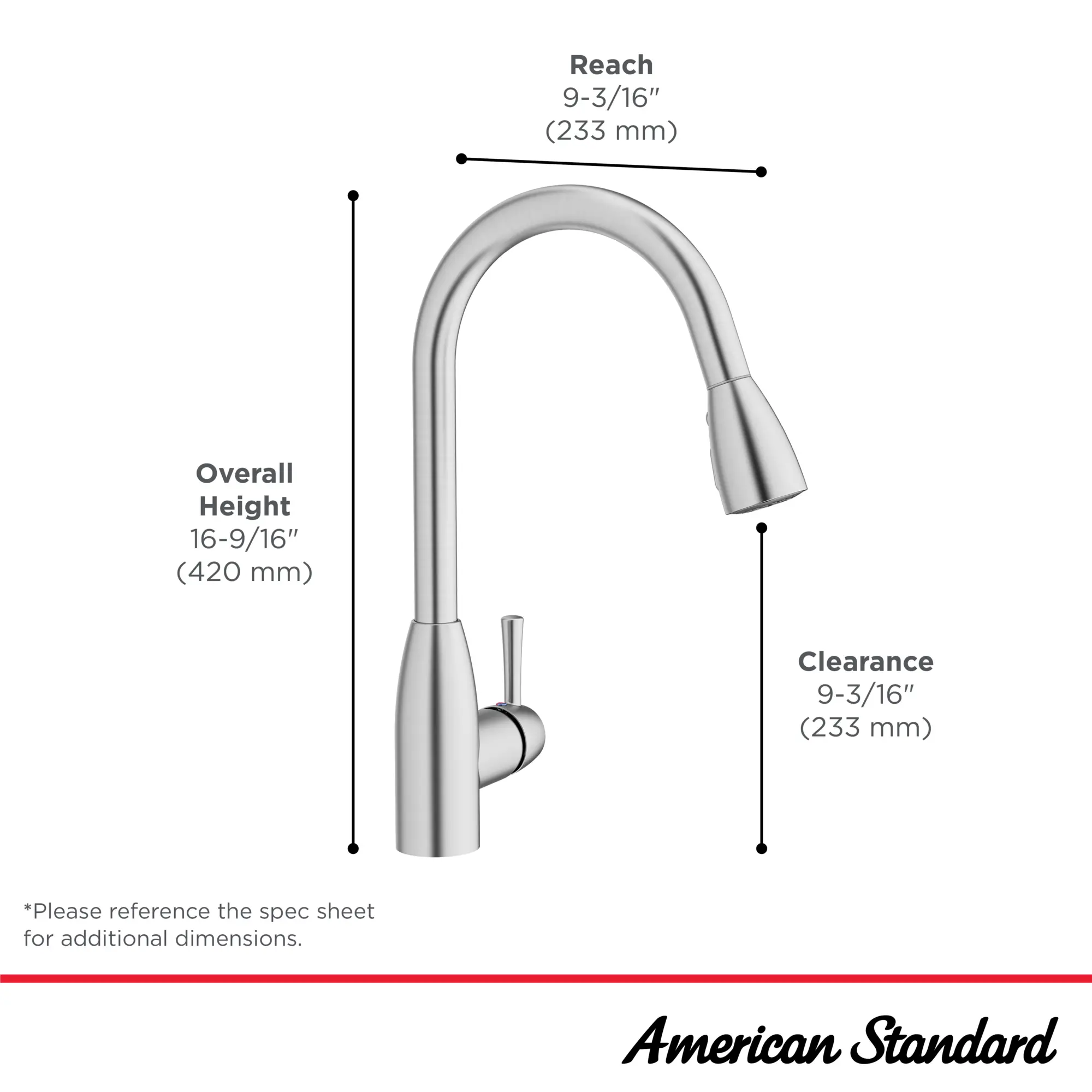 Fairacres® 33 x 22-Inch Stainless Steel 1-Hole Dual Mount Double Bowl Kitchen Sink with Pull-Down Faucet - Image 16
