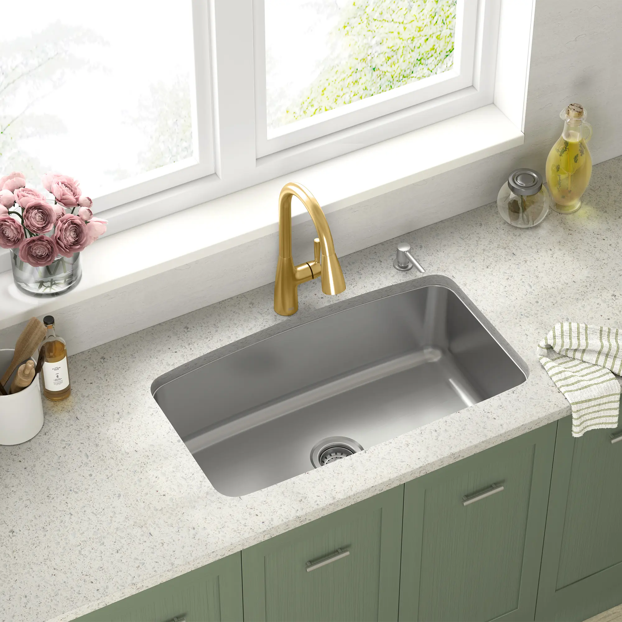 Fairbury® Single-Handle Pull-Down Dual Spray Kitchen Faucet 1.8 gpm/6.8 L/min With Lever Handle - Image 32