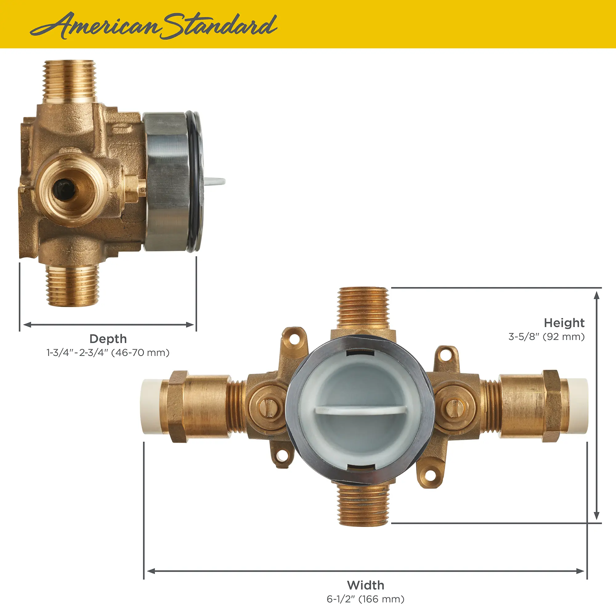 Flash® Shower Rough-In Valve With CPVC Inlets/Universal Outlets With Screwdriver Stops - Image 5
