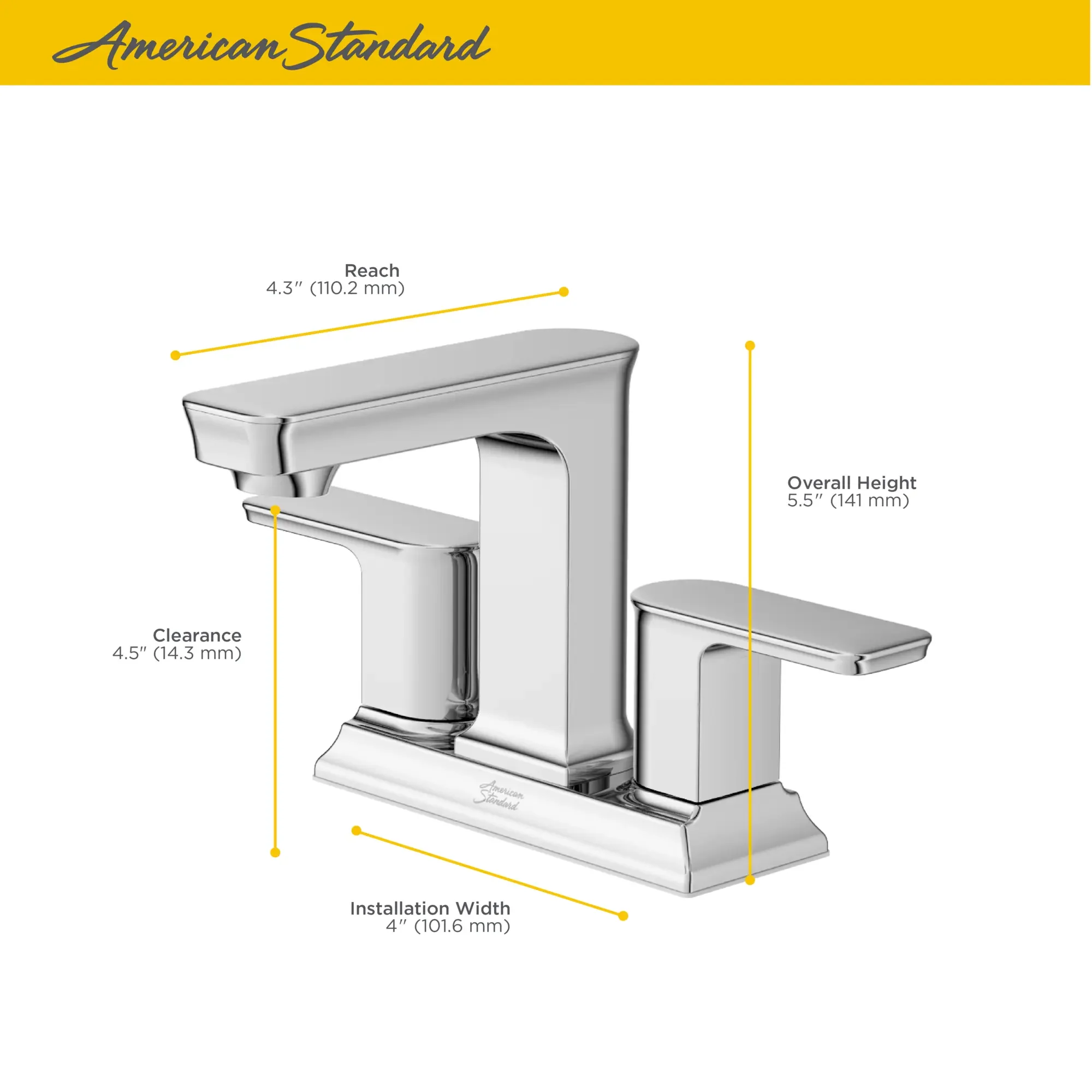 Forsey® 4-Inch Centerset 2-Handle Bathroom Faucet 1.2 gpm/4.5 L/min With Lever Handles - Image 12