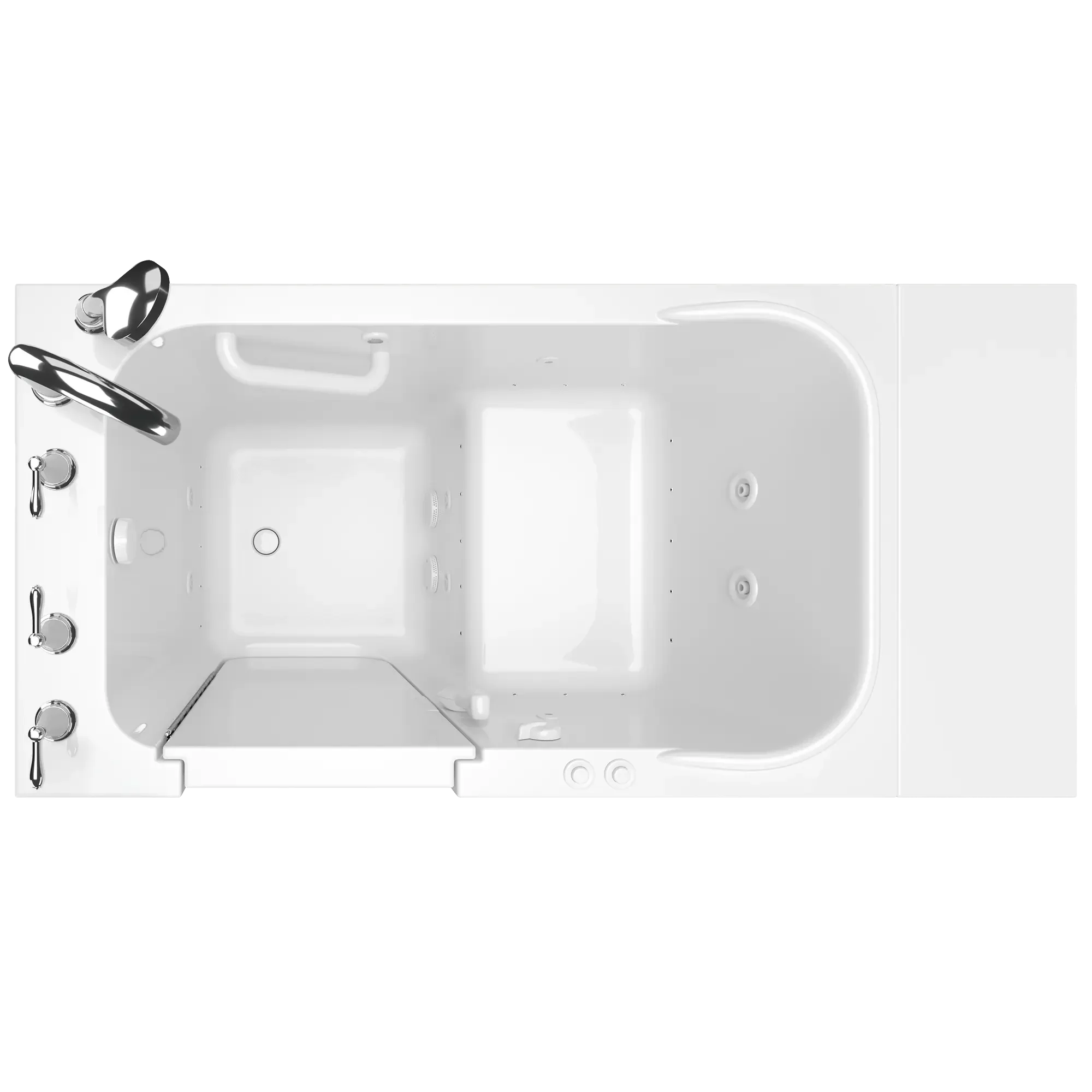 Gelcoat 28x48-Inch Walk-in Bathtub with Combination Air Spa and Whirlpool System Left Hand Door and Drain - Image 6