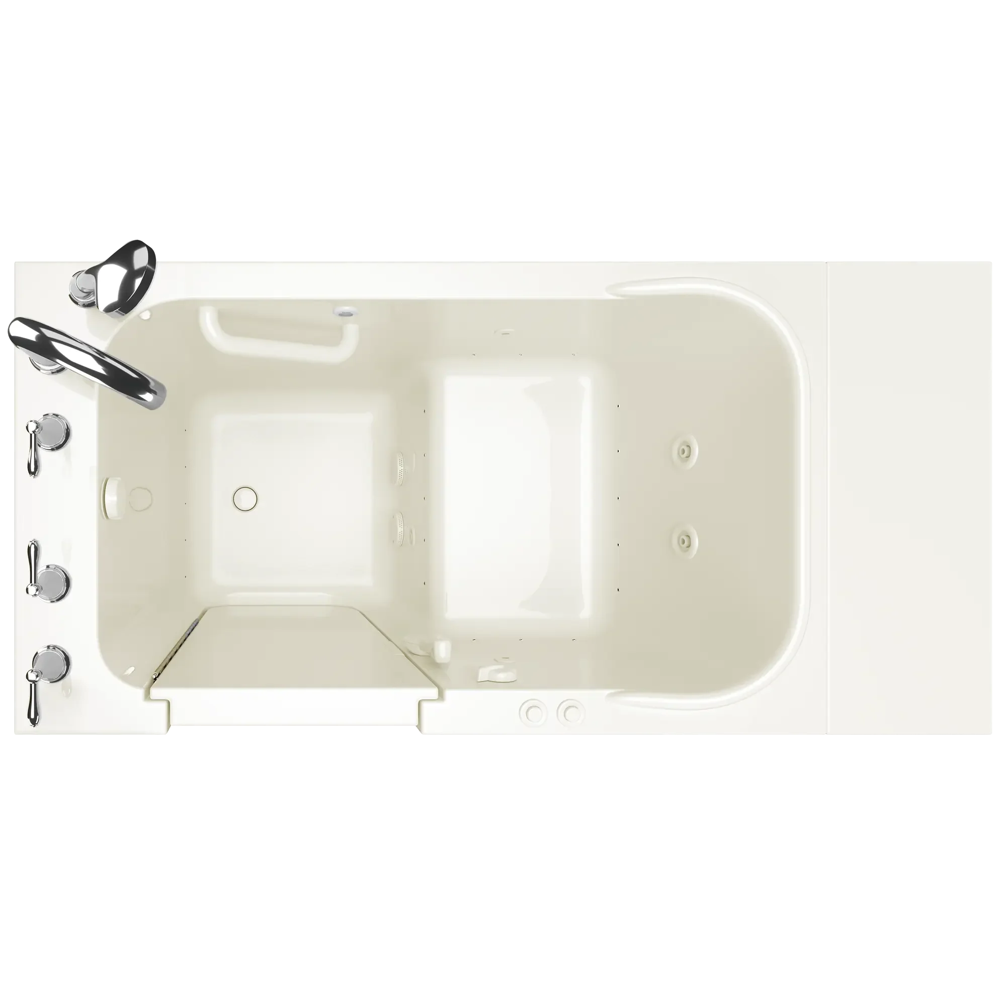 Gelcoat 28x48-Inch Walk-in Bathtub with Combination Air Spa and Whirlpool System Left Hand Door and Drain - Image 3