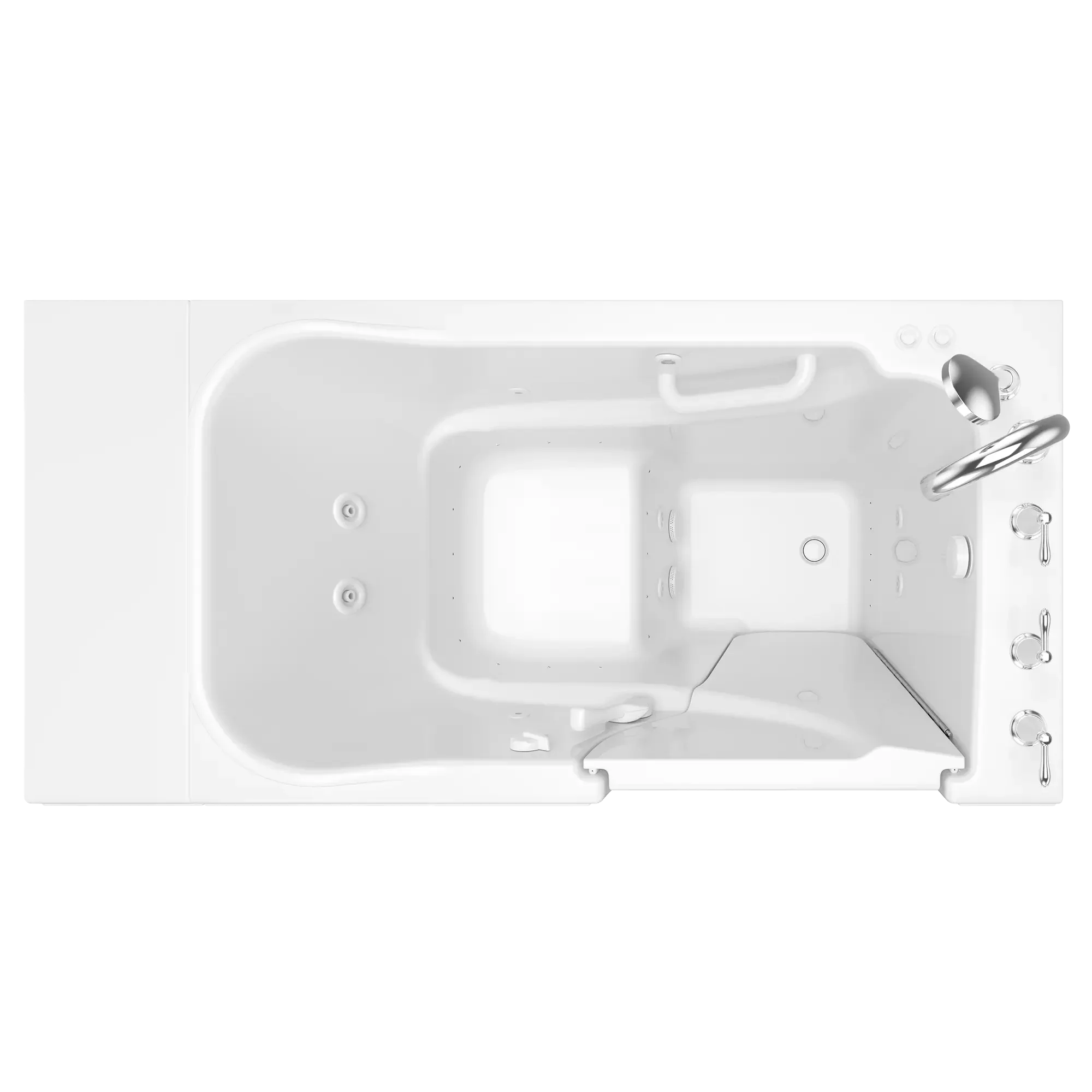 Gelcoat Value Series 30x52 Inch Walk-In Bathtub with Combination Air Spa system and Whirlpool Massage System - Left Hand Door and Drain - Image 8