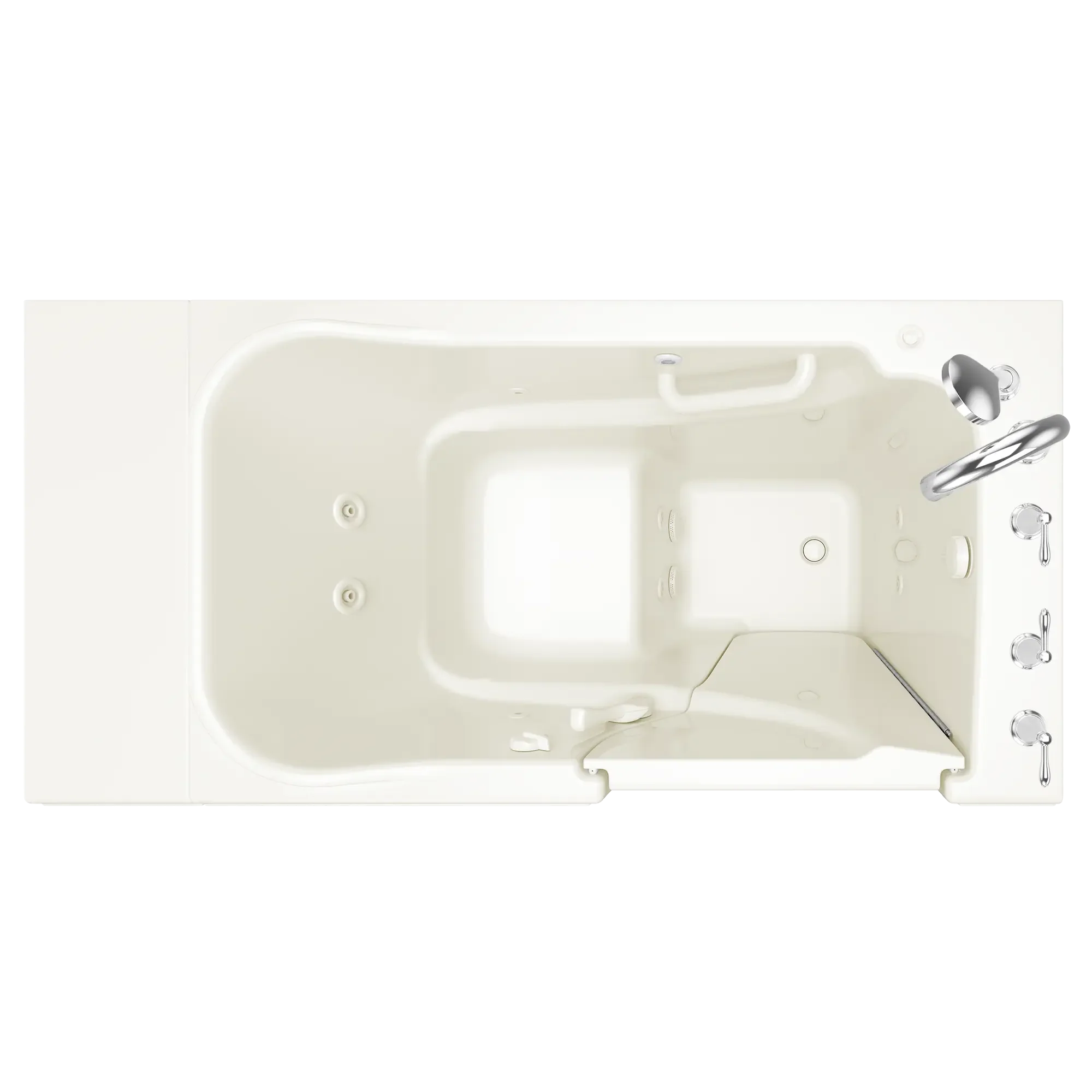 Gelcoat Value Series 30 x 52 -Inch Walk-in Tub With Whirlpool System - Right-Hand Drain With Faucet - Image 4