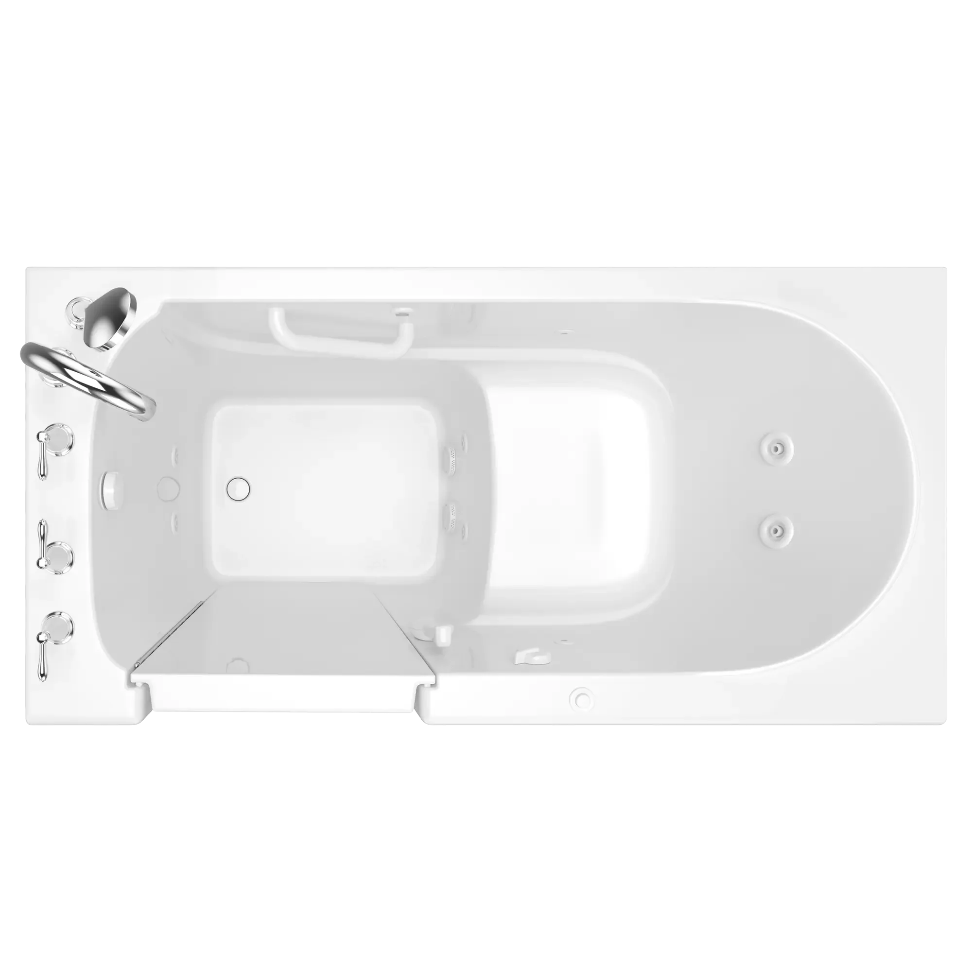 Gelcoat Value Series 30x60 Inch Walk-In Bathtub with Whirlpool Massage System - Left Hand Door and Drain - Image 3
