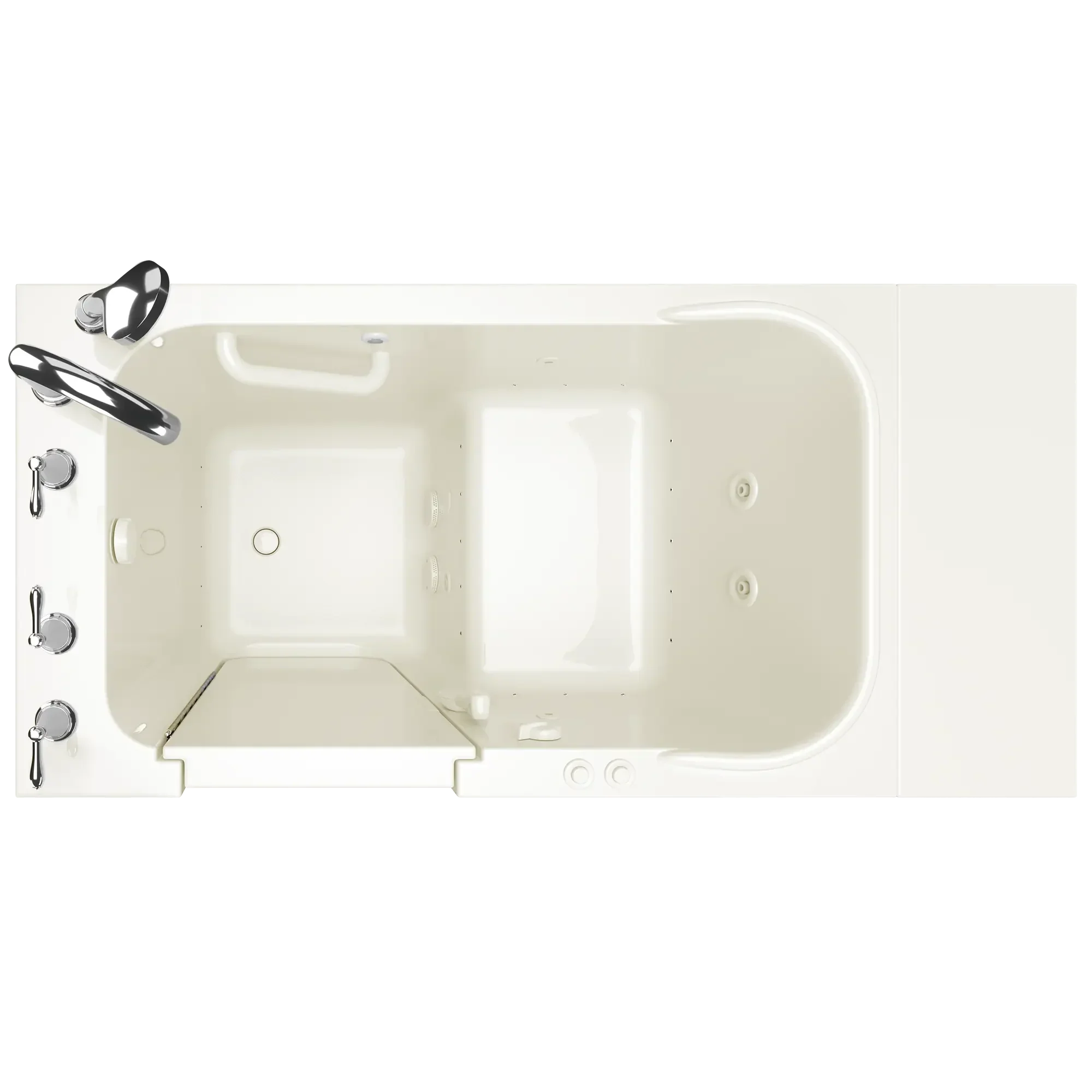 Gelcoat 28x48-Inch Walk-in Bathtub with Combination Air Spa and Whirlpool System Left Hand Door and Drain - Image 7