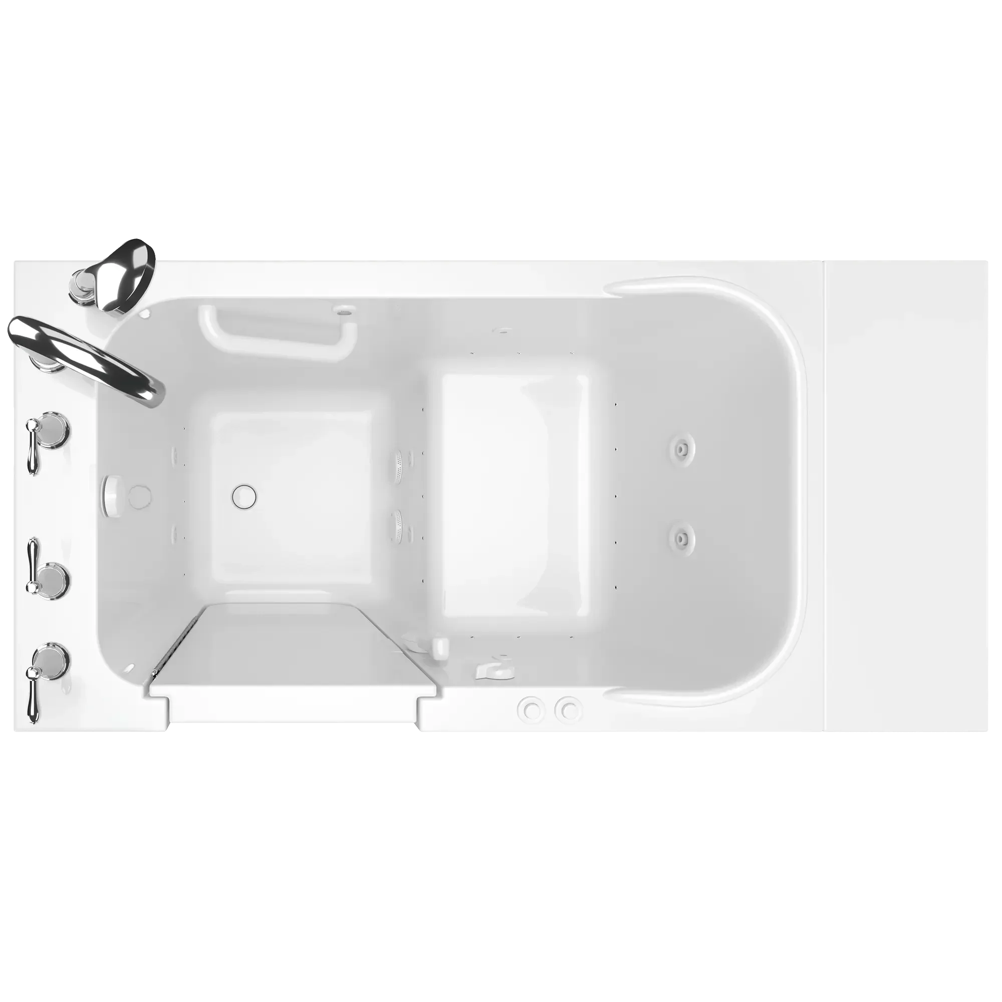 Gelcoat 28x48-Inch Walk-in Bathtub with Combination Air Spa and Whirlpool System Left Hand Door and Drain - Image 9