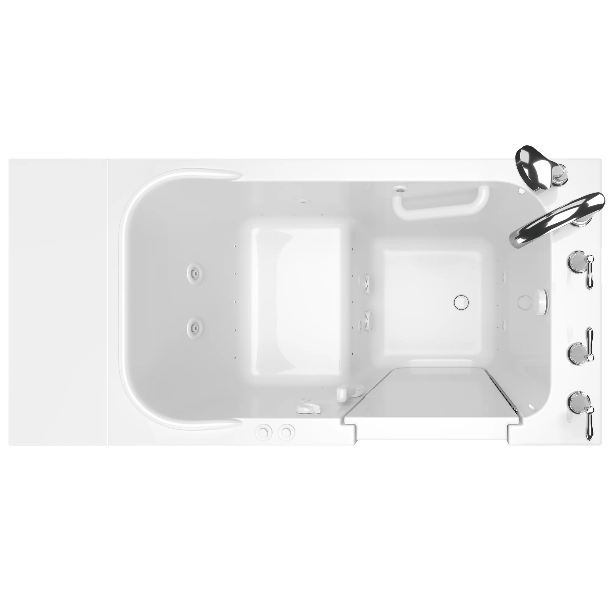 Gelcoat 28x48-Inch Walk-in Bathtub with Combination Air Spa and Whirlpool System Right Hand Door and Drain - Image 9