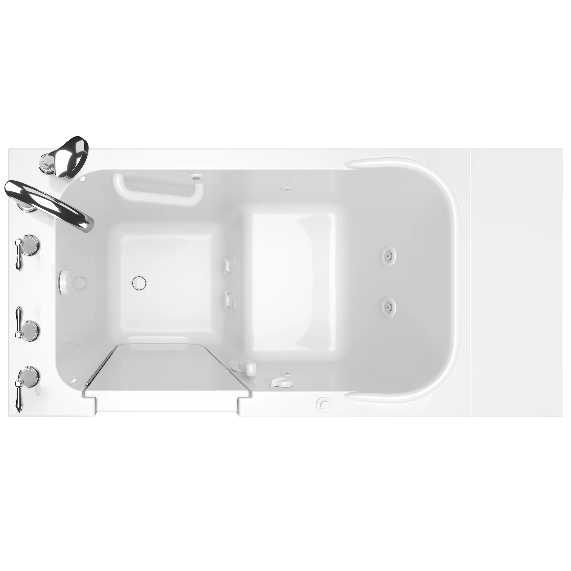 Gelcoat 28x48-Inch Walk-in Bathtub with Whirlpool System Left Hand Door and Drain - Image 8
