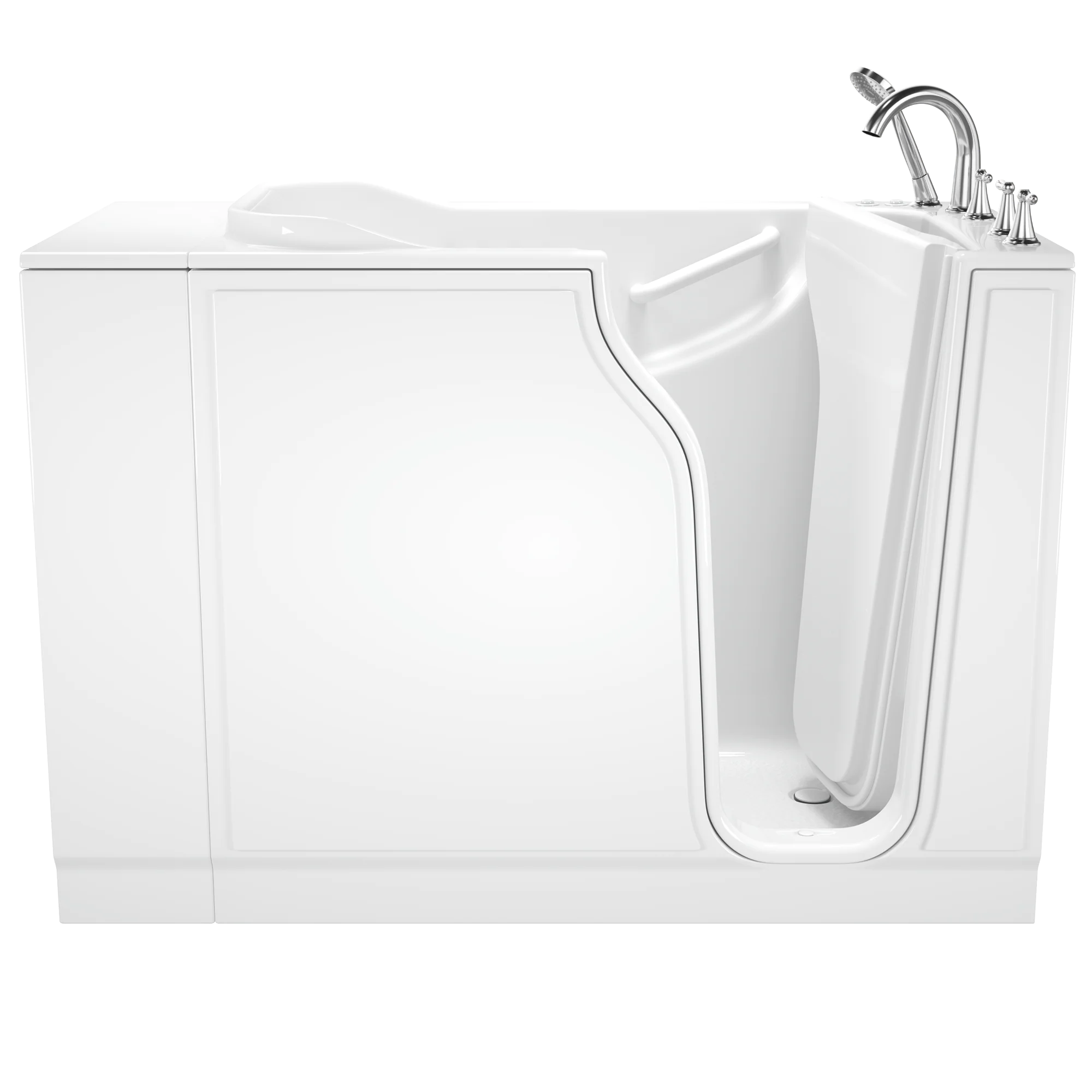 Gelcoat Entry Series 52 x 30-Inch Walk-In Tub With Combination Air Spa and Whirlpool Systems – Right-Hand Drain With Faucet