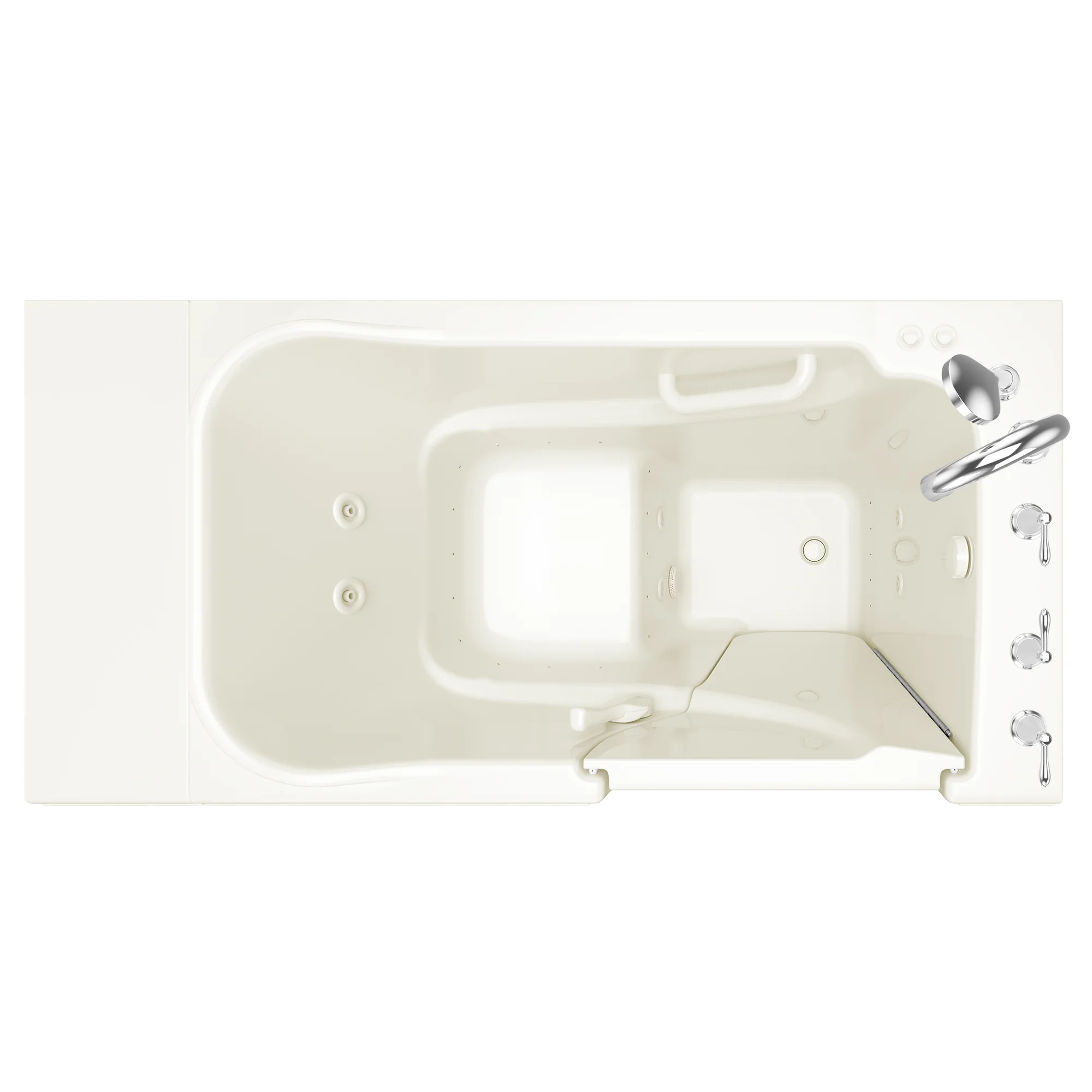 Gelcoat Entry Series 52 x 30-Inch Walk-In Tub With Combination Air Spa and Whirlpool Systems – Right-Hand Drain With Faucet - Image 3