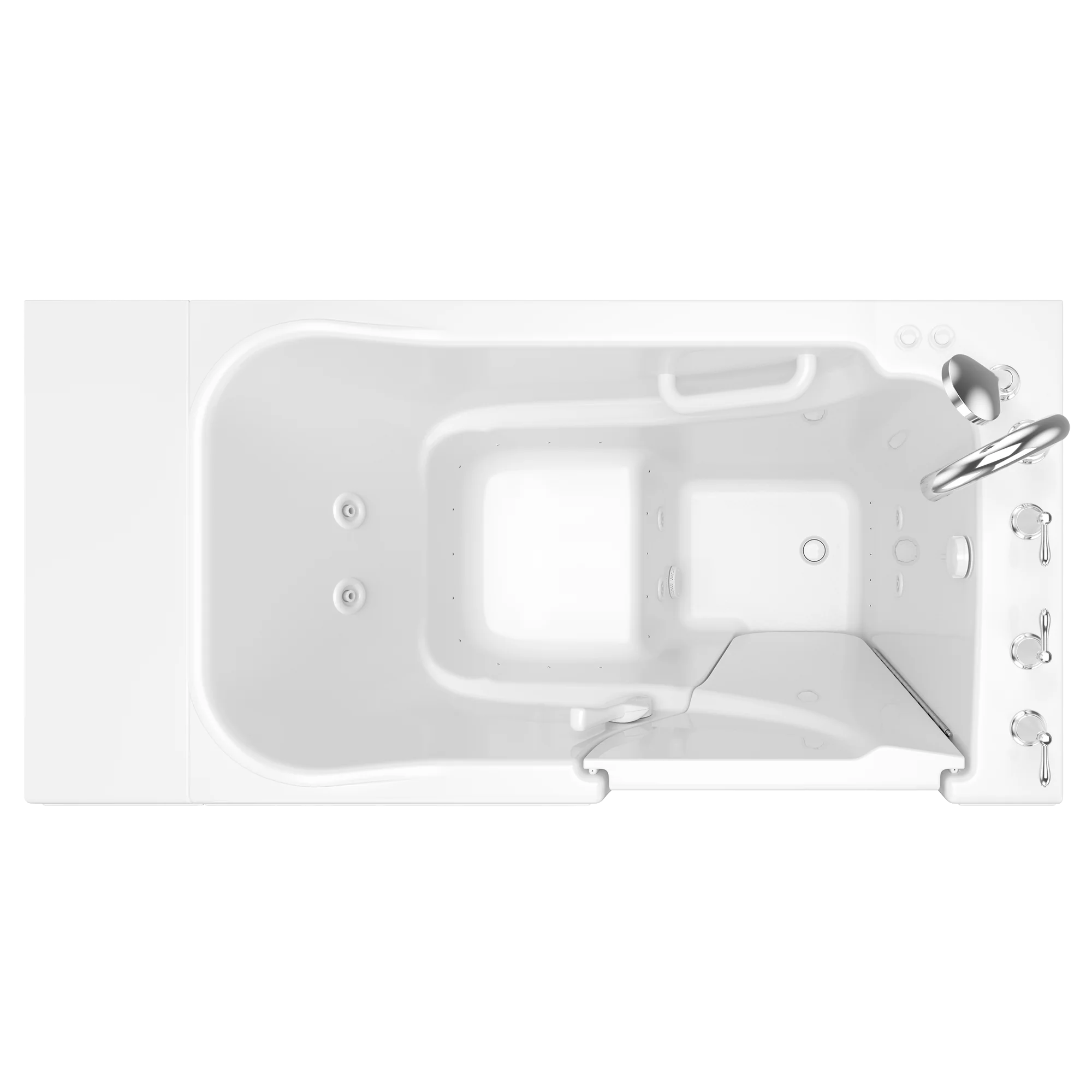 Gelcoat Entry Series 52 x 30-Inch Walk-In Tub With Combination Air Spa and Whirlpool Systems – Right-Hand Drain With Faucet - Image 5