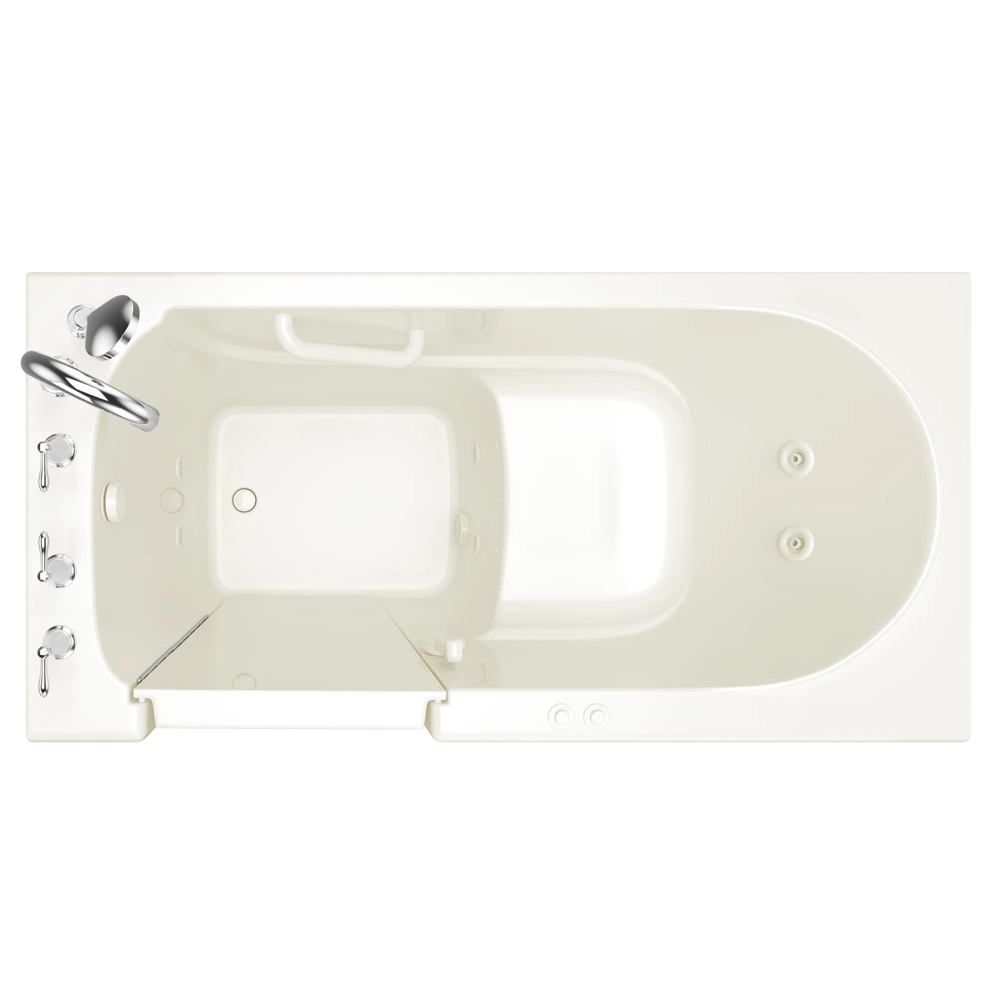 Gelcoat Entry Series 60 x 30-Inch Walk-In Tub With Combination Air Spa and Whirlpool Systems – Left-Hand Drain With Faucet - Image 3