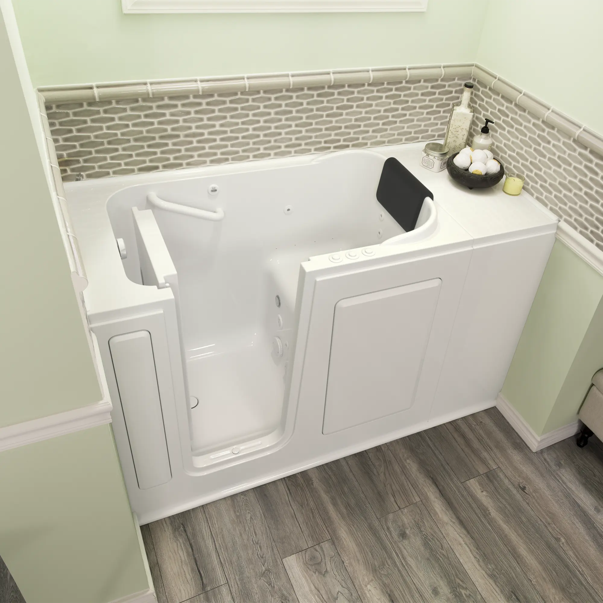 Gelcoat Premium Series 28 x 48-Inch Walk-in Tub With Combination Air Spa and Whirlpool Systems - Left-Hand Drain - Image 12