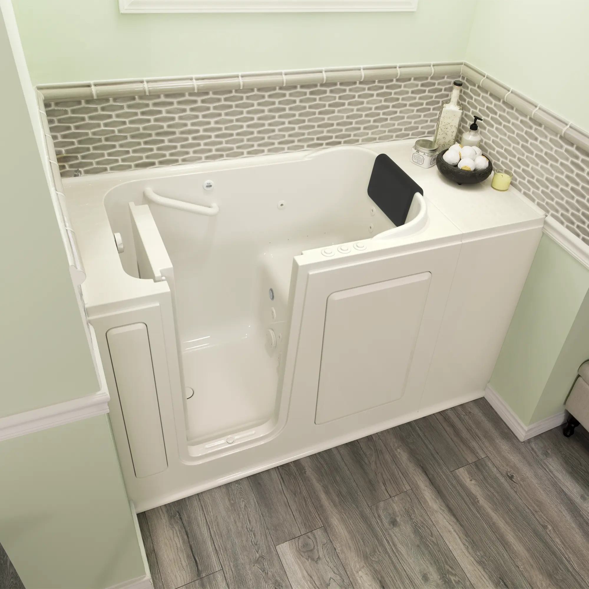 Gelcoat Premium Series 28 x 48-Inch Walk-in Tub With Combination Air Spa and Whirlpool Systems - Left-Hand Drain - Image 4
