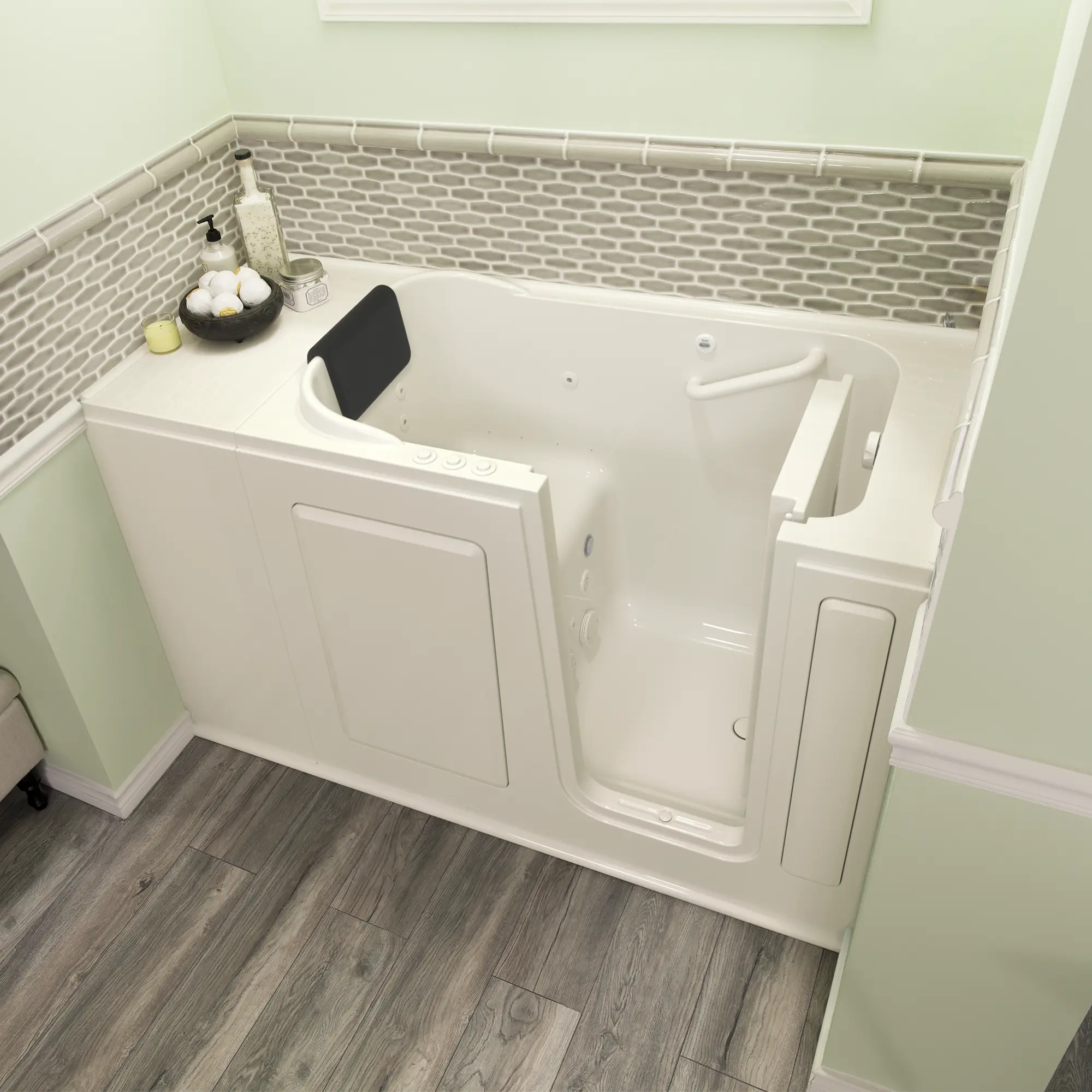 Gelcoat Premium Series 28 x 48-Inch Walk-in Tub With Combination Air Spa and Whirlpool Systems - Right-Hand Drain - Image 4