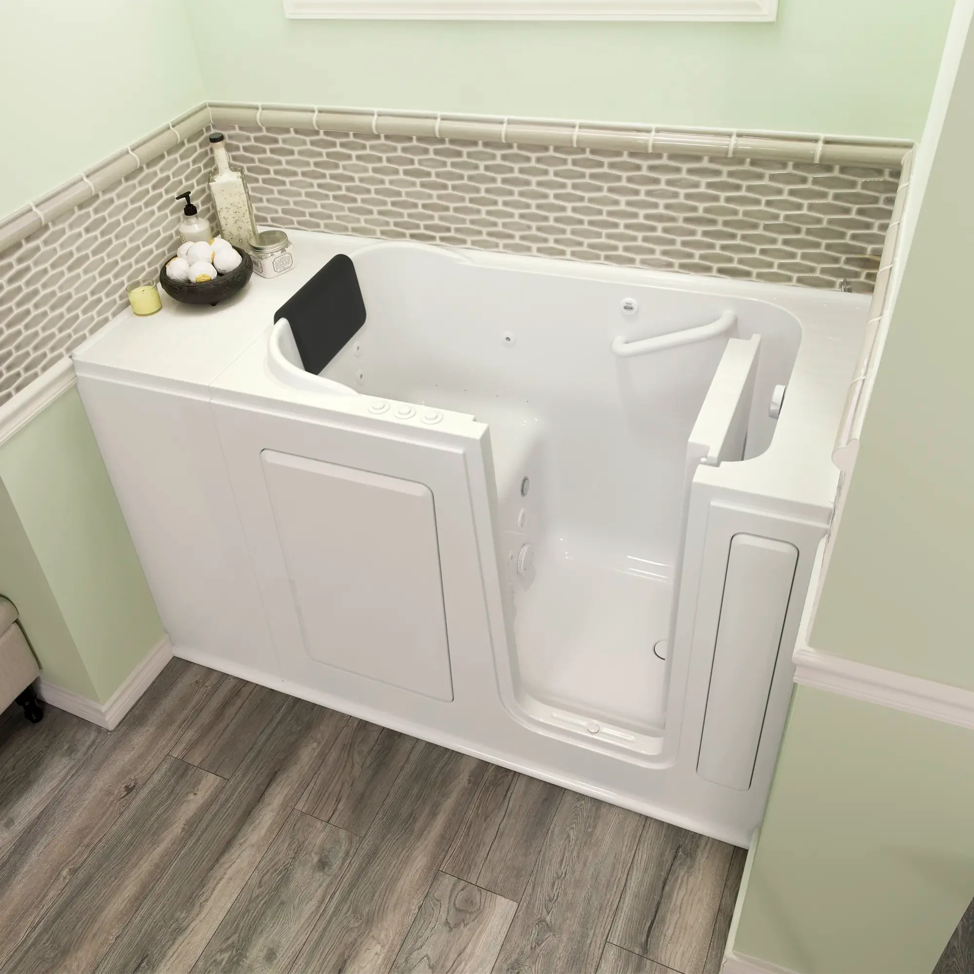 Gelcoat Premium Series 28 x 48-Inch Walk-in Tub With Combination Air Spa and Whirlpool Systems - Right-Hand Drain - Image 7