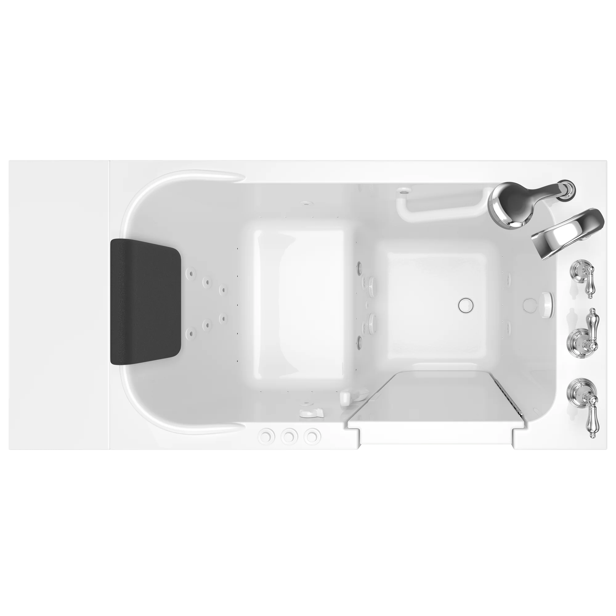 Gelcoat Premium Series 28 x 48-Inch Walk-in Tub With Combination Air Spa and Whirlpool Systems - Right-Hand Drain With Faucet - Image 11
