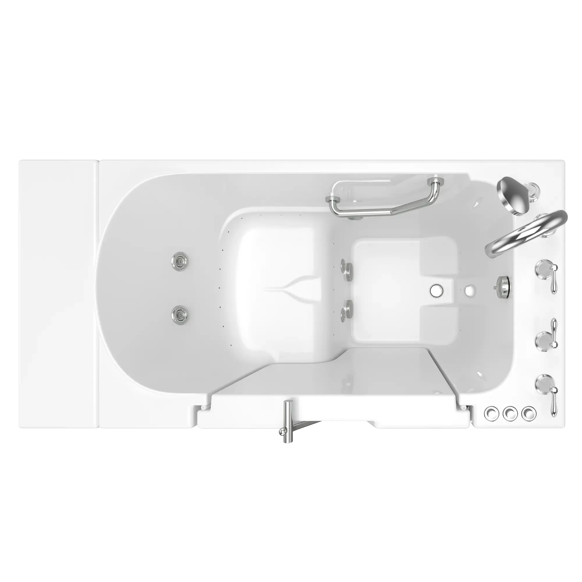 Gelcoat Premium Series 30 in. x 52 in. Outward Opening Door Walk-In Bathtub with Air Spa and Whirlpool system - Image 7