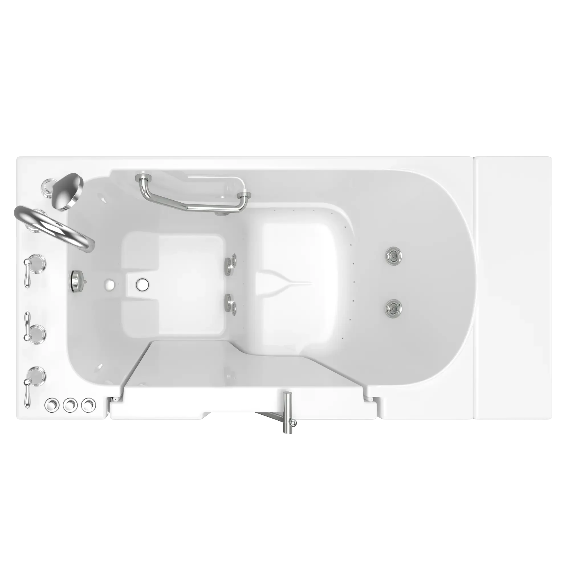 Gelcoat Premium Series 30 in. x 52 in. Outward Opening Door Walk-In Bathtub with Air Spa and Whirlpool system - Image 3