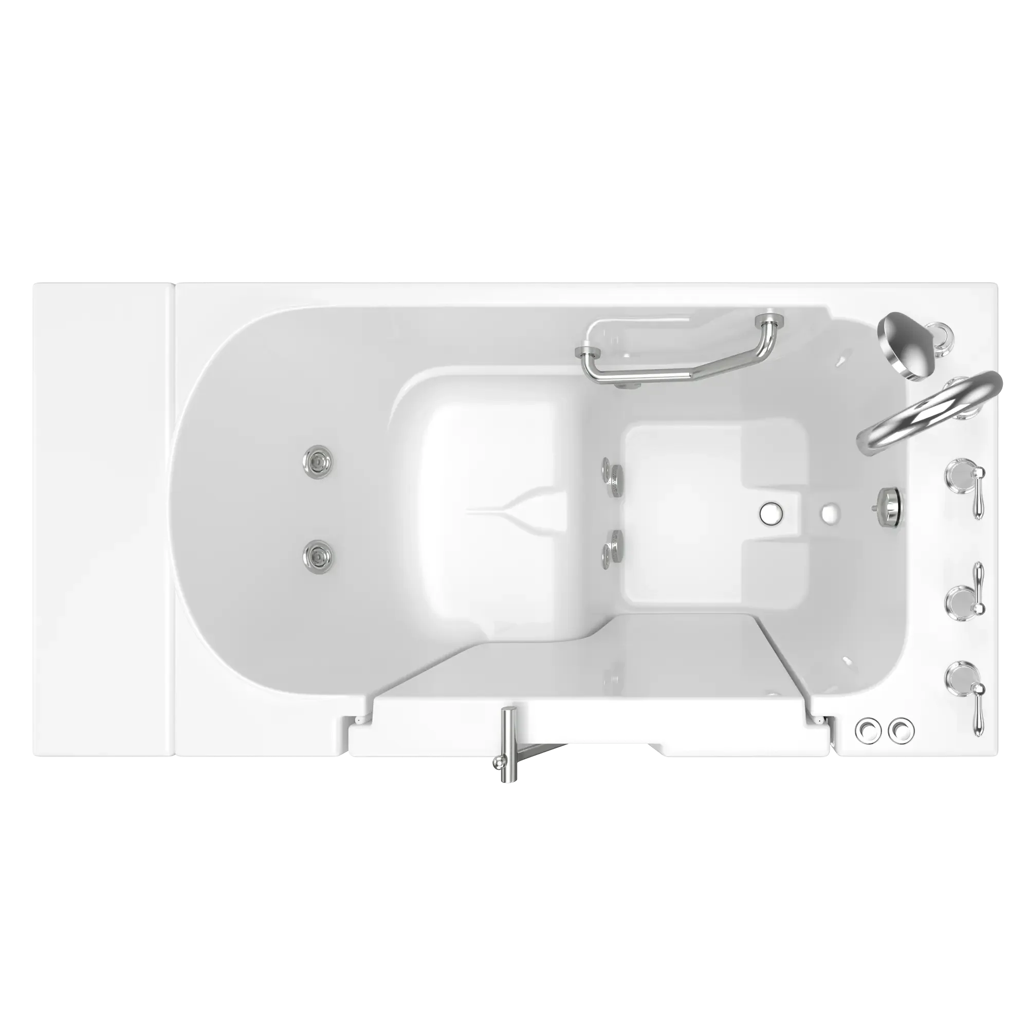Gelcoat Value Series 30 x 52 -Inch Walk-in Tub With Whirlpool System - Right-Hand Drain With Faucet - Image 3