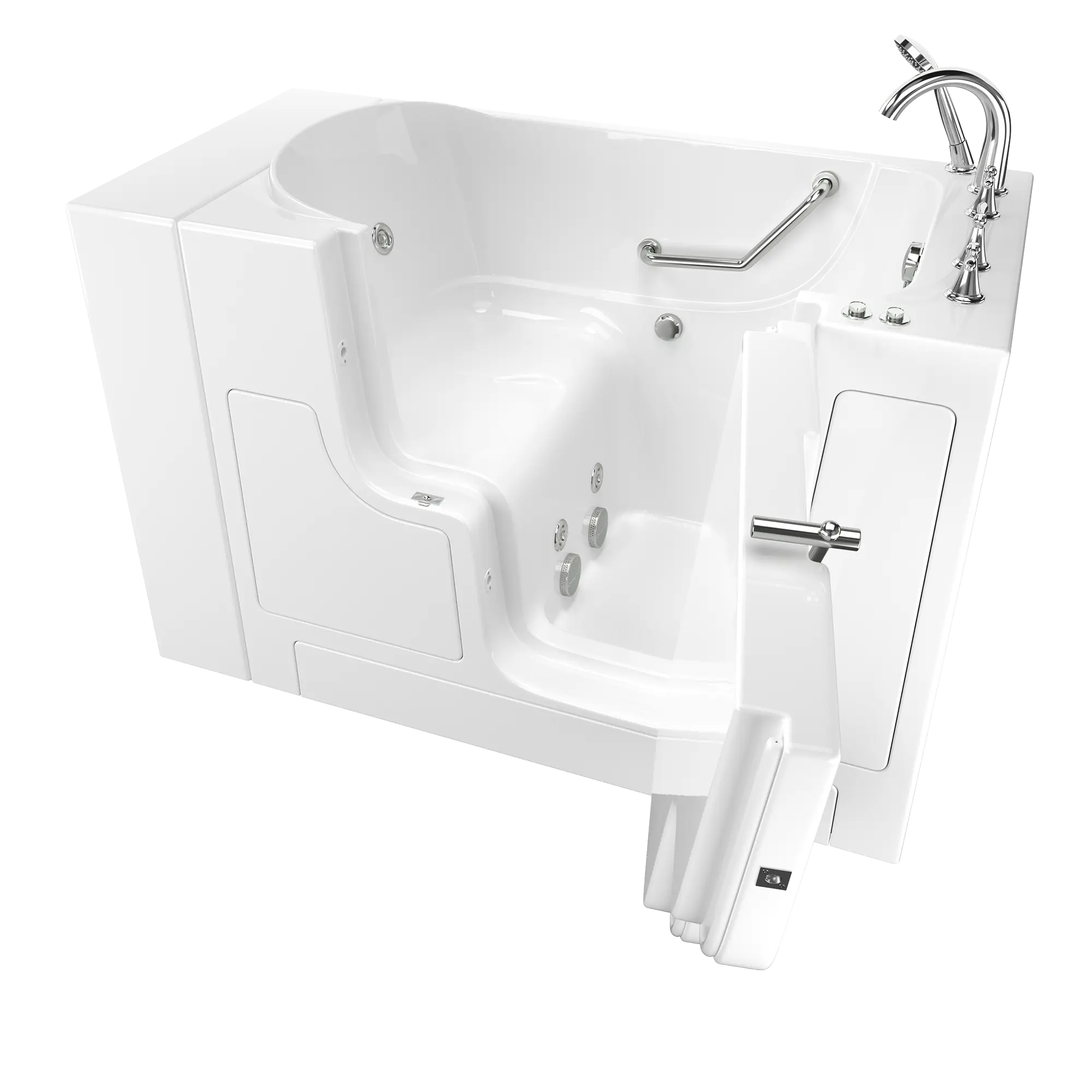 Gelcoat Value Series 30 x 52 -Inch Walk-in Tub With Whirlpool System - Right-Hand Drain With Faucet - Image 4