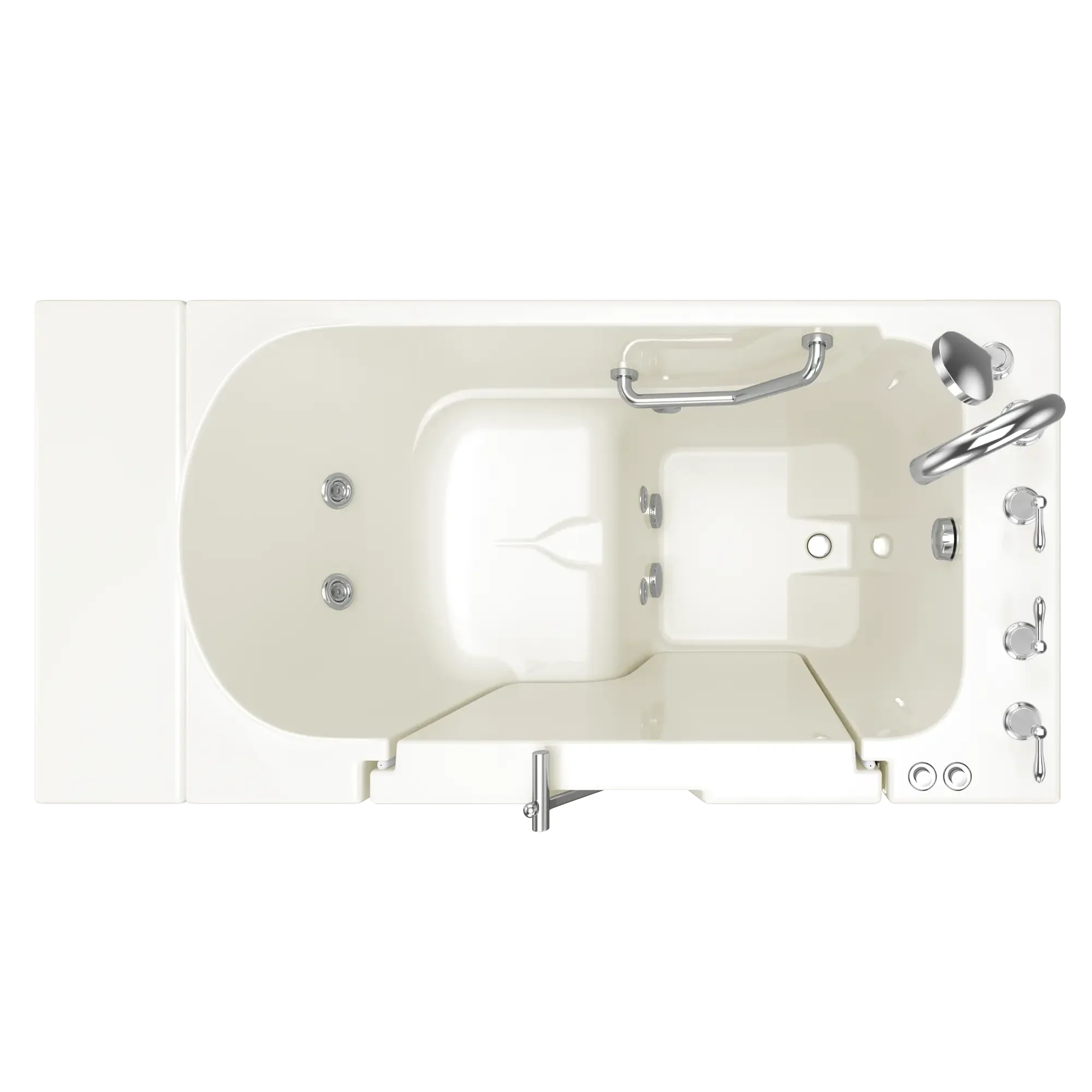 Gelcoat Value Series 30 x 52 -Inch Walk-in Tub With Whirlpool System - Right-Hand Drain With Faucet - Image 7