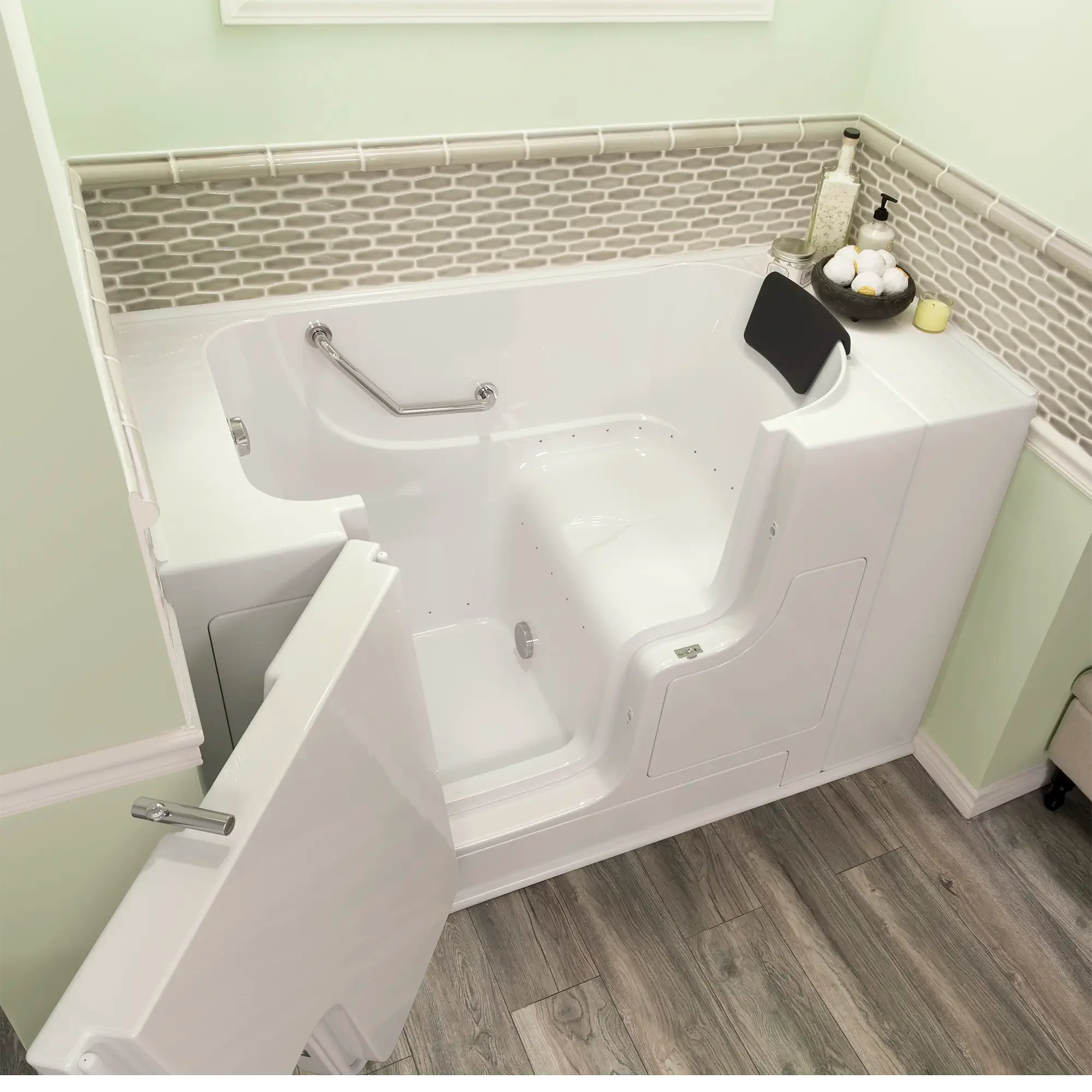 Gelcoat Premium Series 30 x 52 -Inch Walk-in Tub With Air Spa System - Left-Hand Drain - Image 10