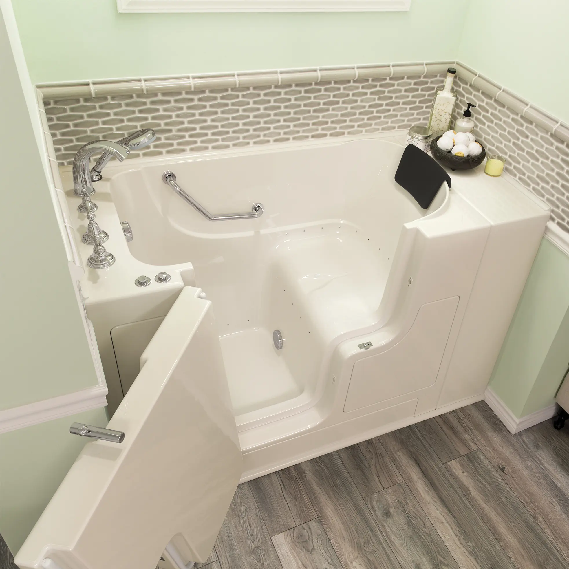 Gelcoat Premium Series 30 x 52 -Inch Walk-in Tub With Air Spa System - Left-Hand Drain With Faucet - Image 15