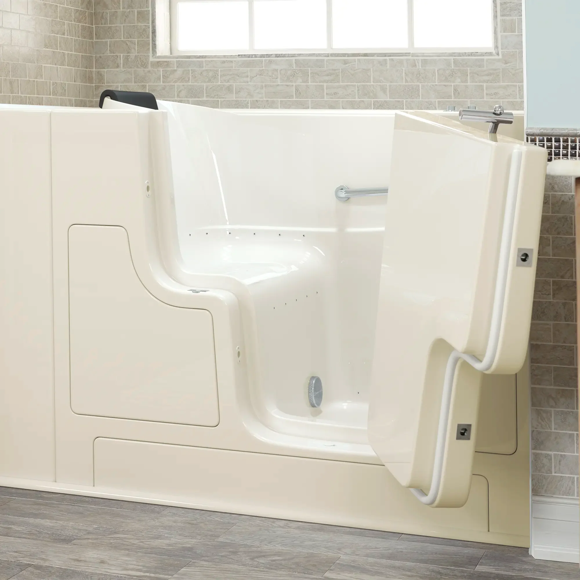 Gelcoat Premium Series 30 x 52 -Inch Walk-in Tub With Air Spa System - Right-Hand Drain - Image 6