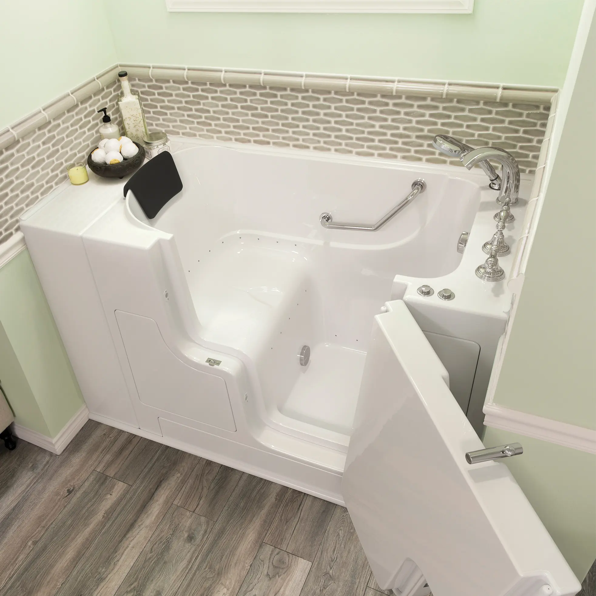 Gelcoat Premium Series 30 x 52 -Inch Walk-in Tub With Air Spa System - Right-Hand Drain With Faucet - Image 11