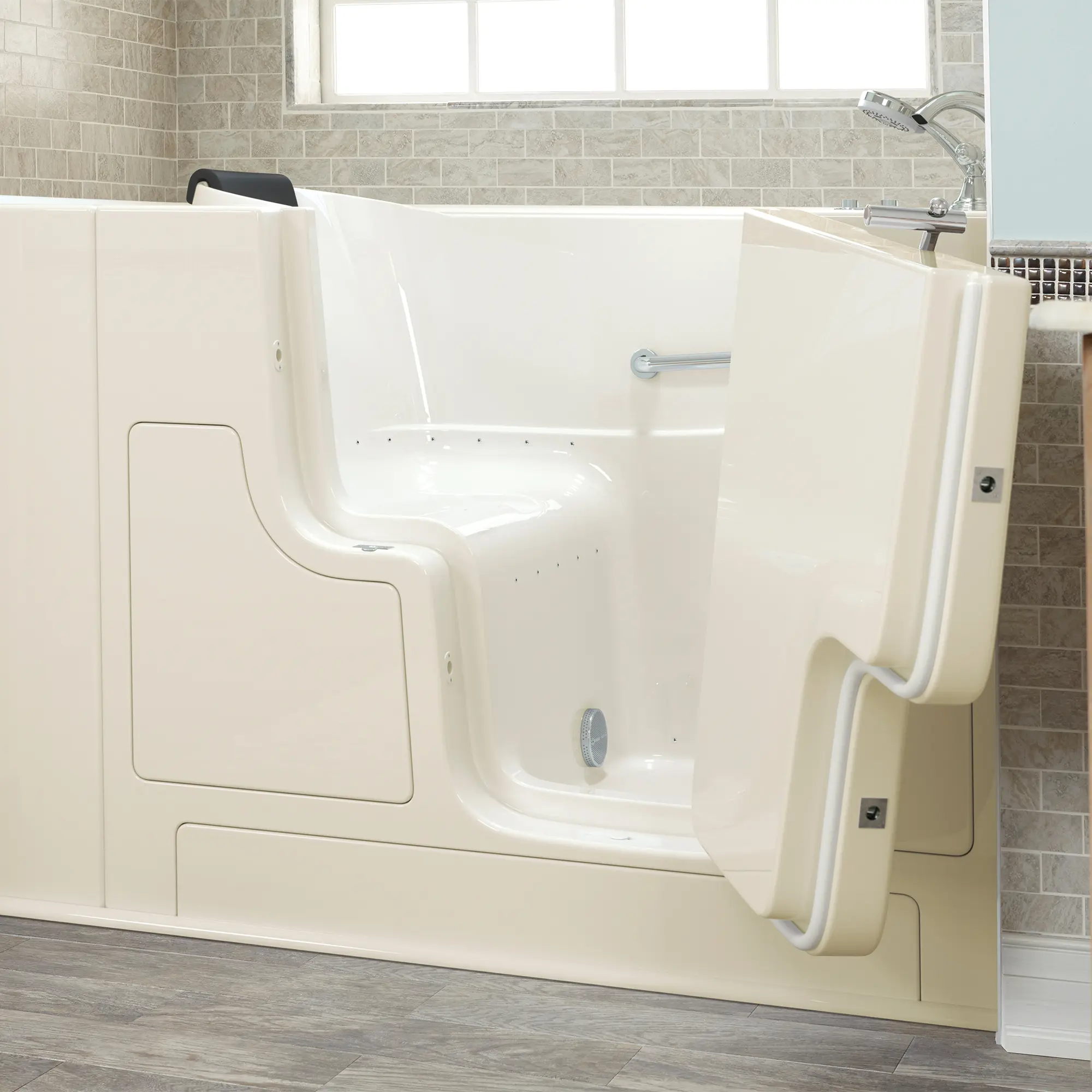 Gelcoat Premium Series 30 x 52 -Inch Walk-in Tub With Air Spa System - Right-Hand Drain With Faucet - Image 6