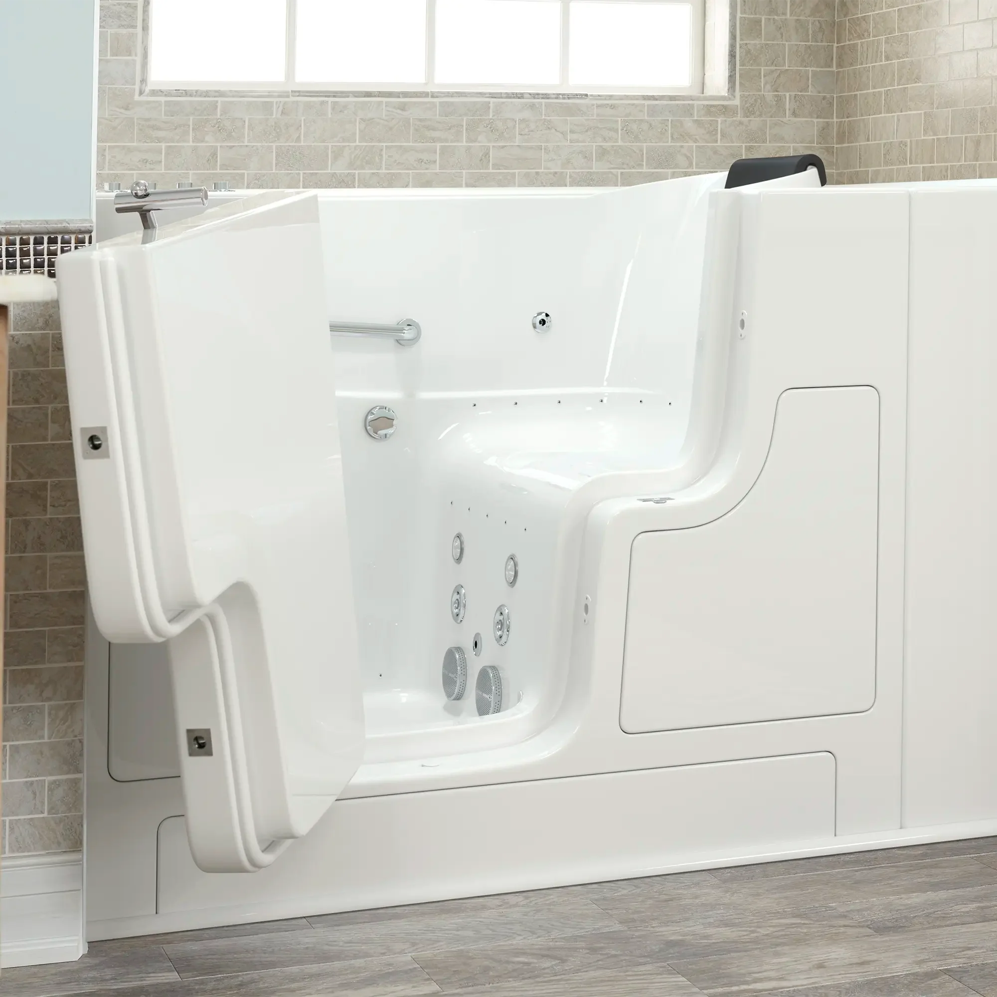 Gelcoat Premium Series 30 x 52 -Inch Walk-in Tub With Combination Air Spa and Whirlpool Systems - Left-Hand Drain - Image 19