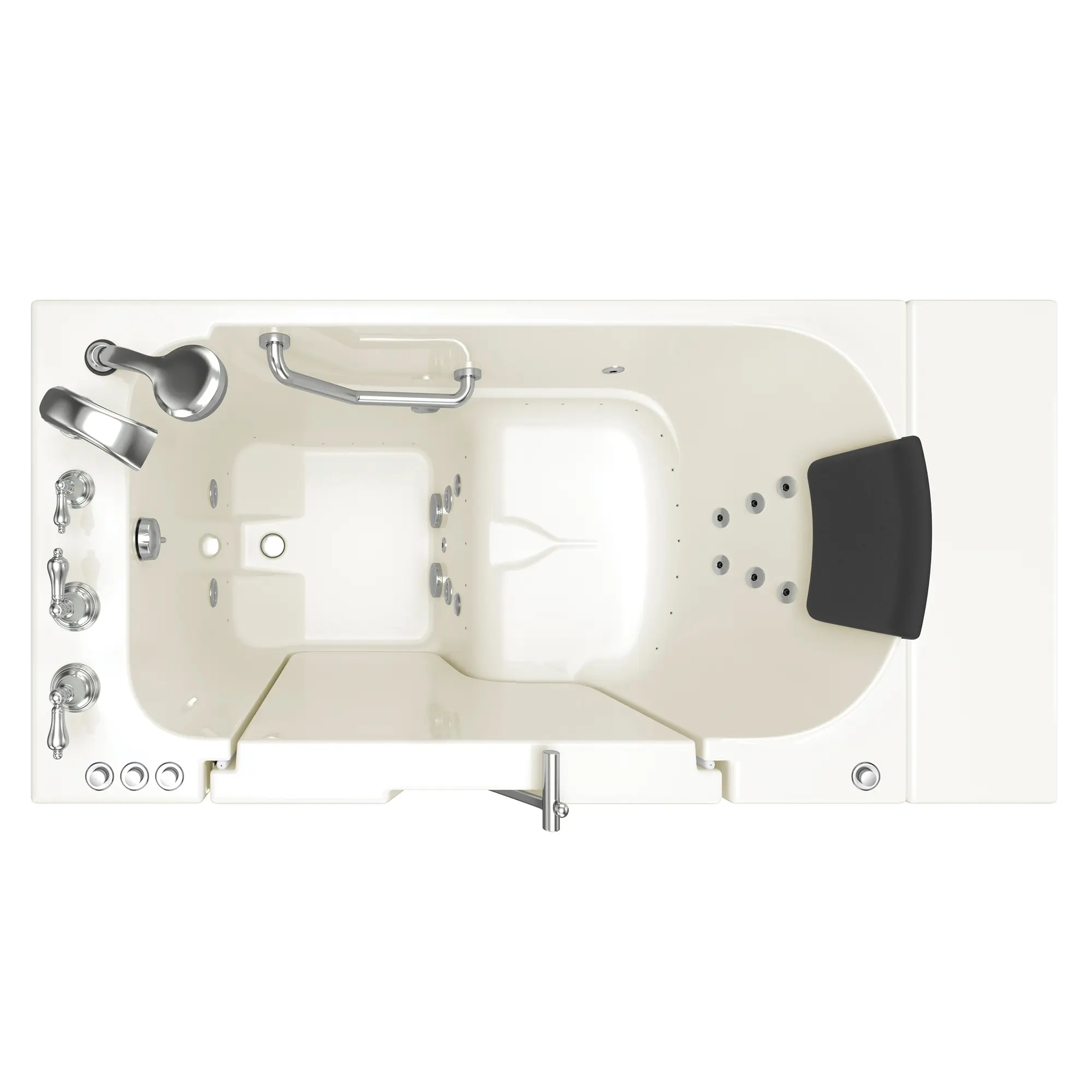 Gelcoat Premium Series 30 x 52 -Inch Walk-in Tub With Combination Air Spa and Whirlpool Systems - Left-Hand Drain With Faucet - Image 12