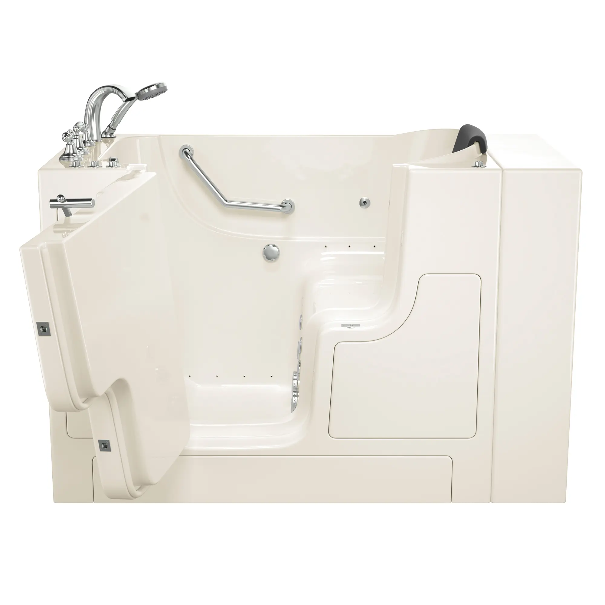 Gelcoat Premium Series 30 x 52 -Inch Walk-in Tub With Combination Air Spa and Whirlpool Systems - Left-Hand Drain With Faucet - Image 4