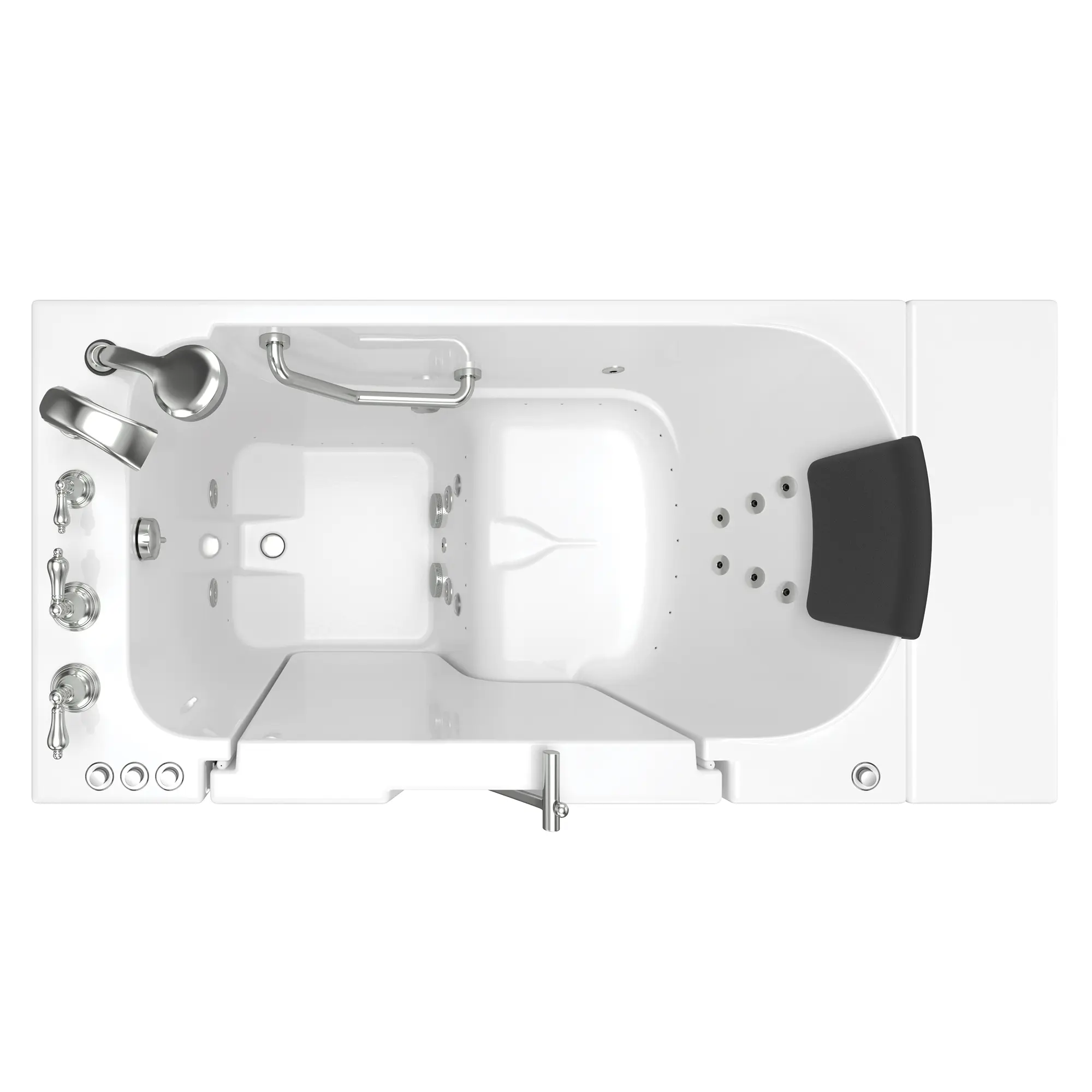 Gelcoat Premium Series 30 x 52 -Inch Walk-in Tub With Combination Air Spa and Whirlpool Systems - Left-Hand Drain With Faucet - Image 9