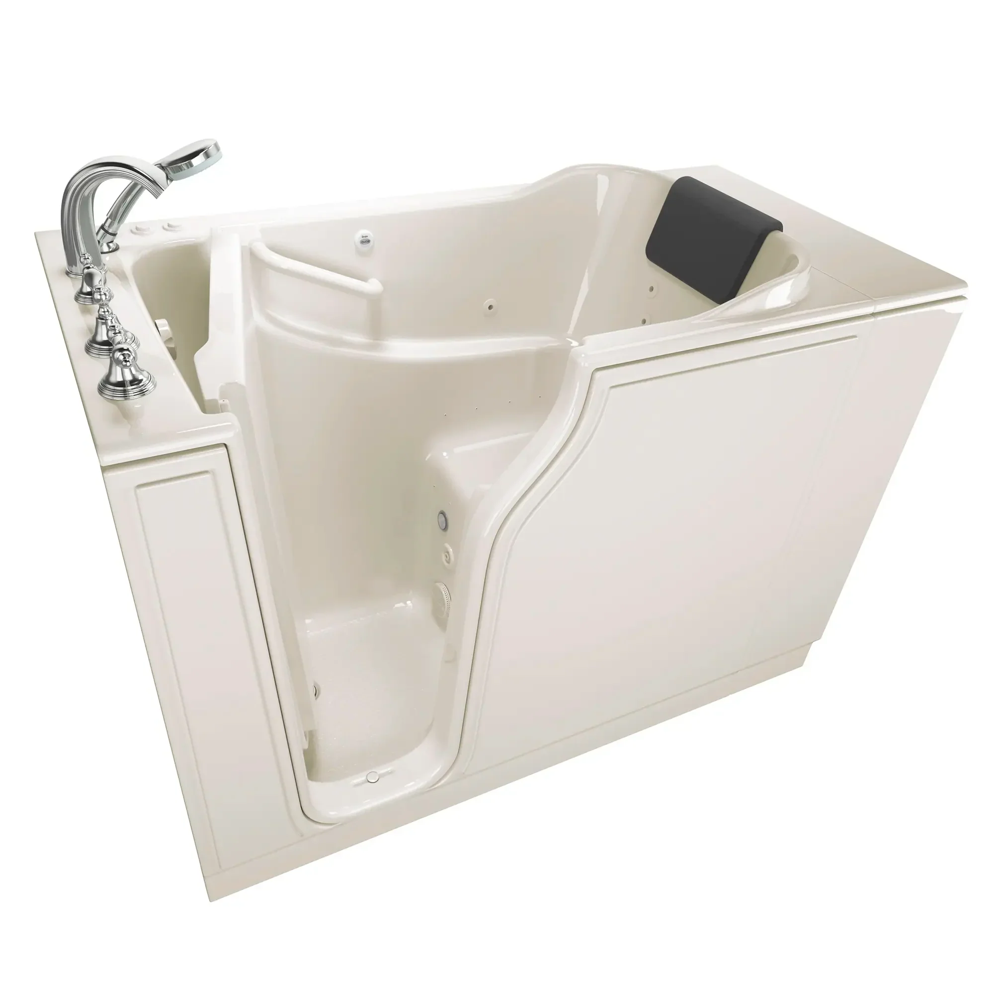 Gelcoat Premium Series 30 x 52 -Inch Walk-in Tub With Combination Air Spa and Whirlpool Systems - Left-Hand Drain With Faucet