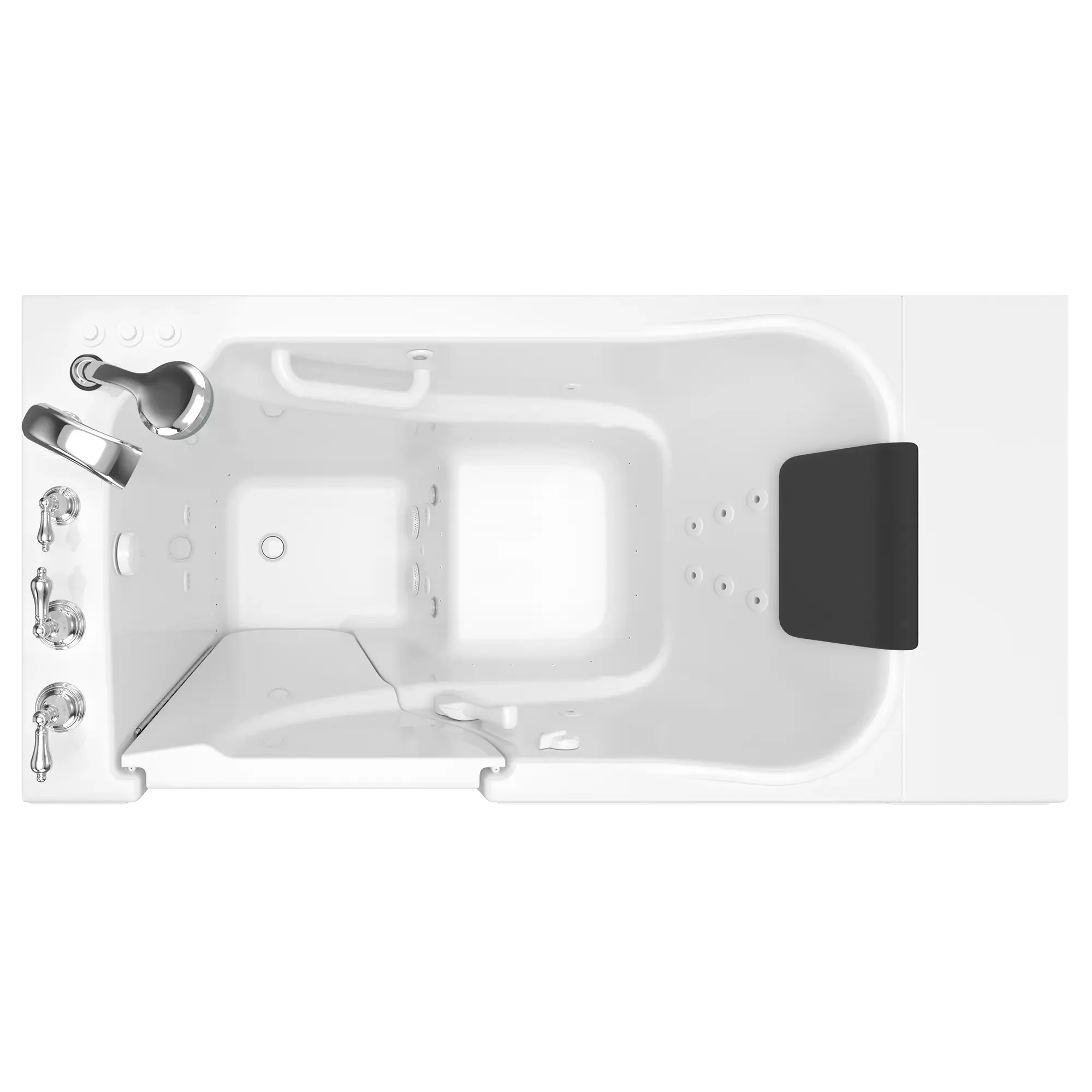 Gelcoat Premium Series 30 x 52 -Inch Walk-in Tub With Combination Air Spa and Whirlpool Systems - Left-Hand Drain With Faucet - Image 3