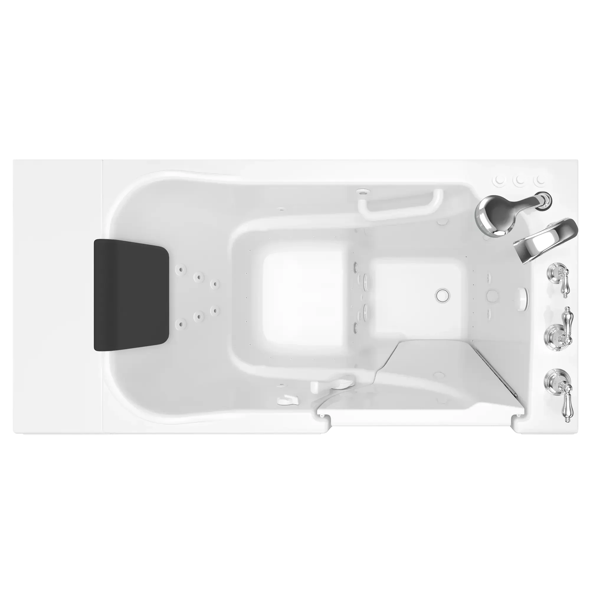 Gelcoat Premium Series 30 x 52 -Inch Walk-in Tub With Combination Air Spa and Whirlpool Systems - Right-Hand Drain With Faucet - Image 14