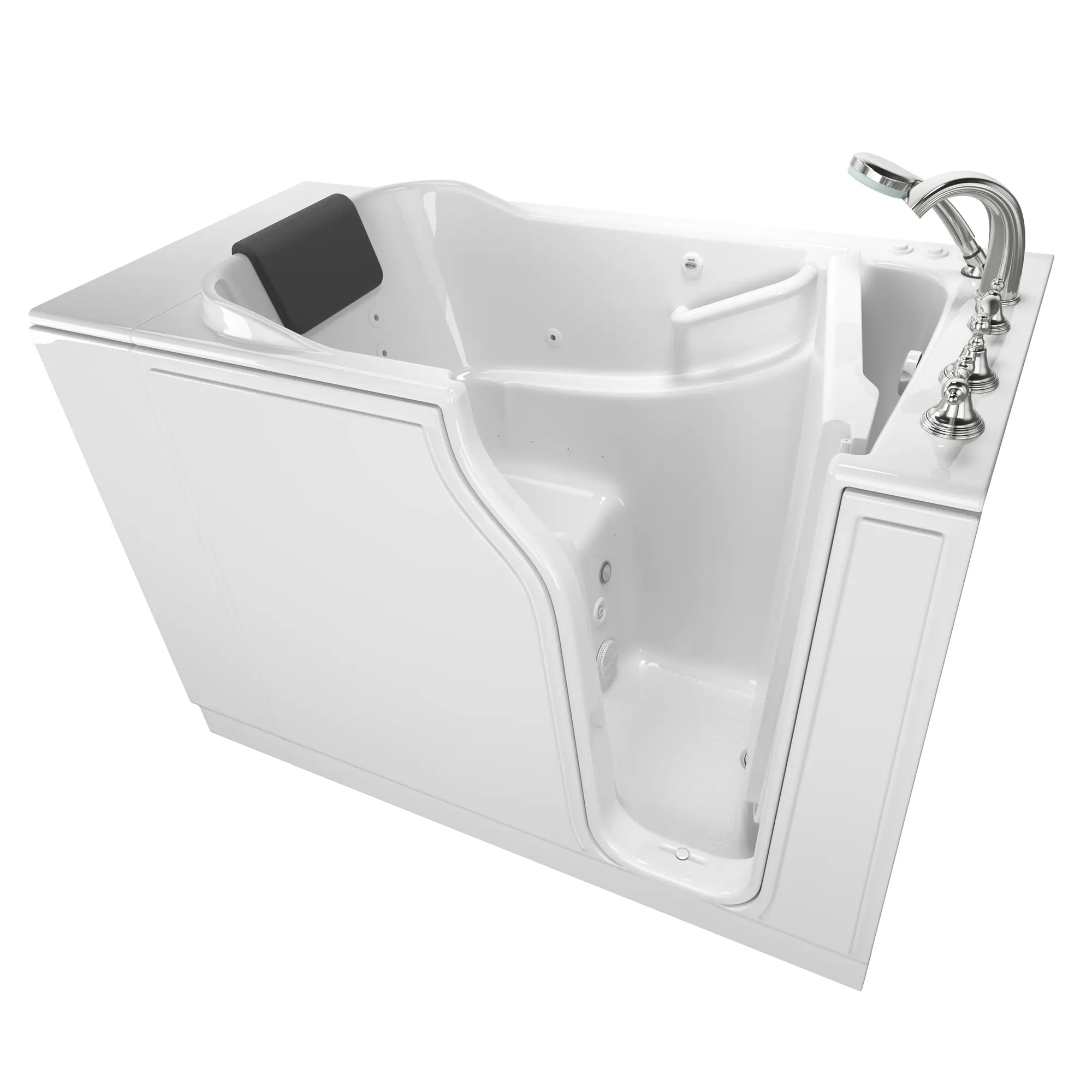 Gelcoat Premium Series 30 x 52 -Inch Walk-in Tub With Combination Air Spa and Whirlpool Systems - Right-Hand Drain With Faucet - Image 4