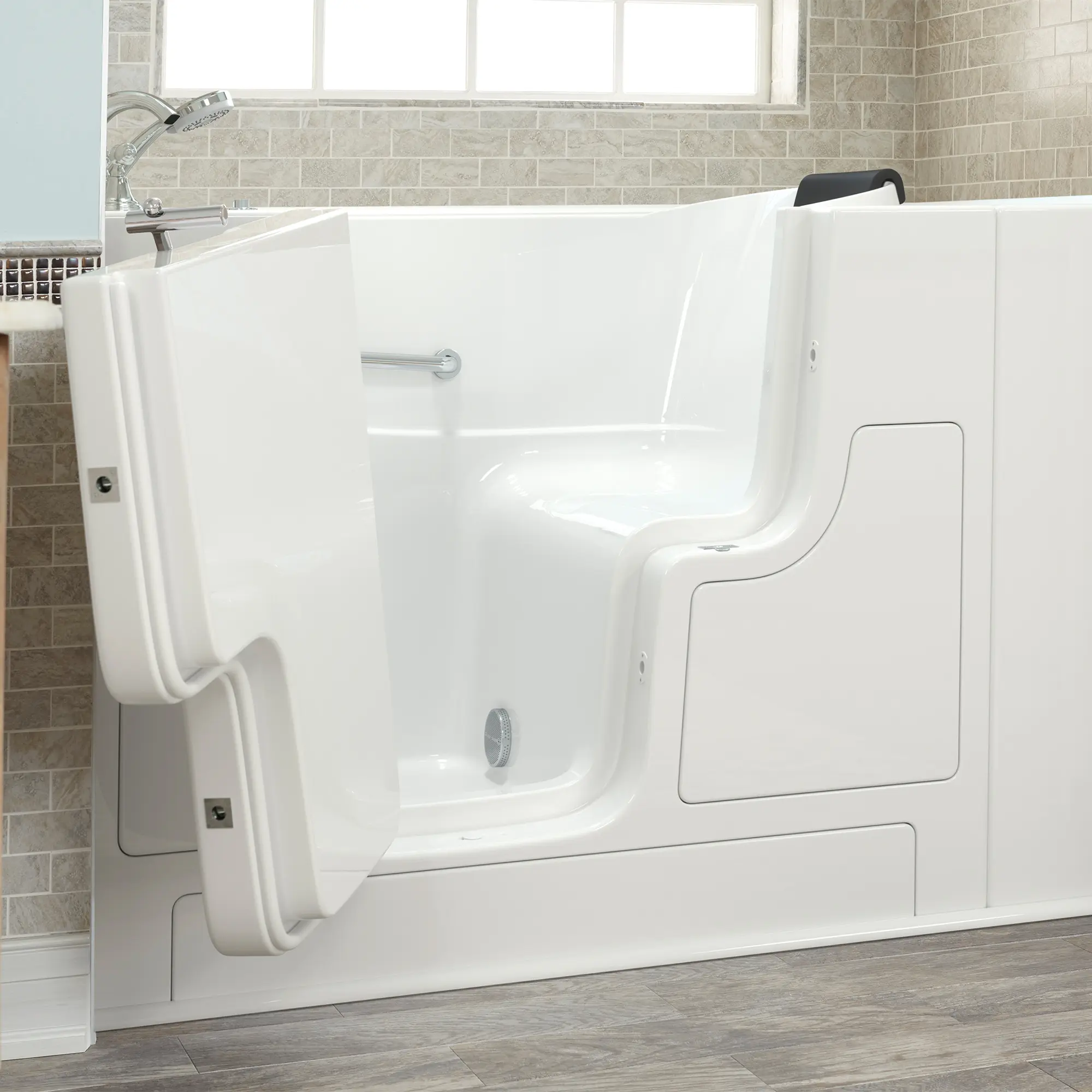 Gelcoat Premium Series 30 x 52 -Inch Walk-in Tub With Soaker System - Left-Hand Drain With Faucet - Image 19