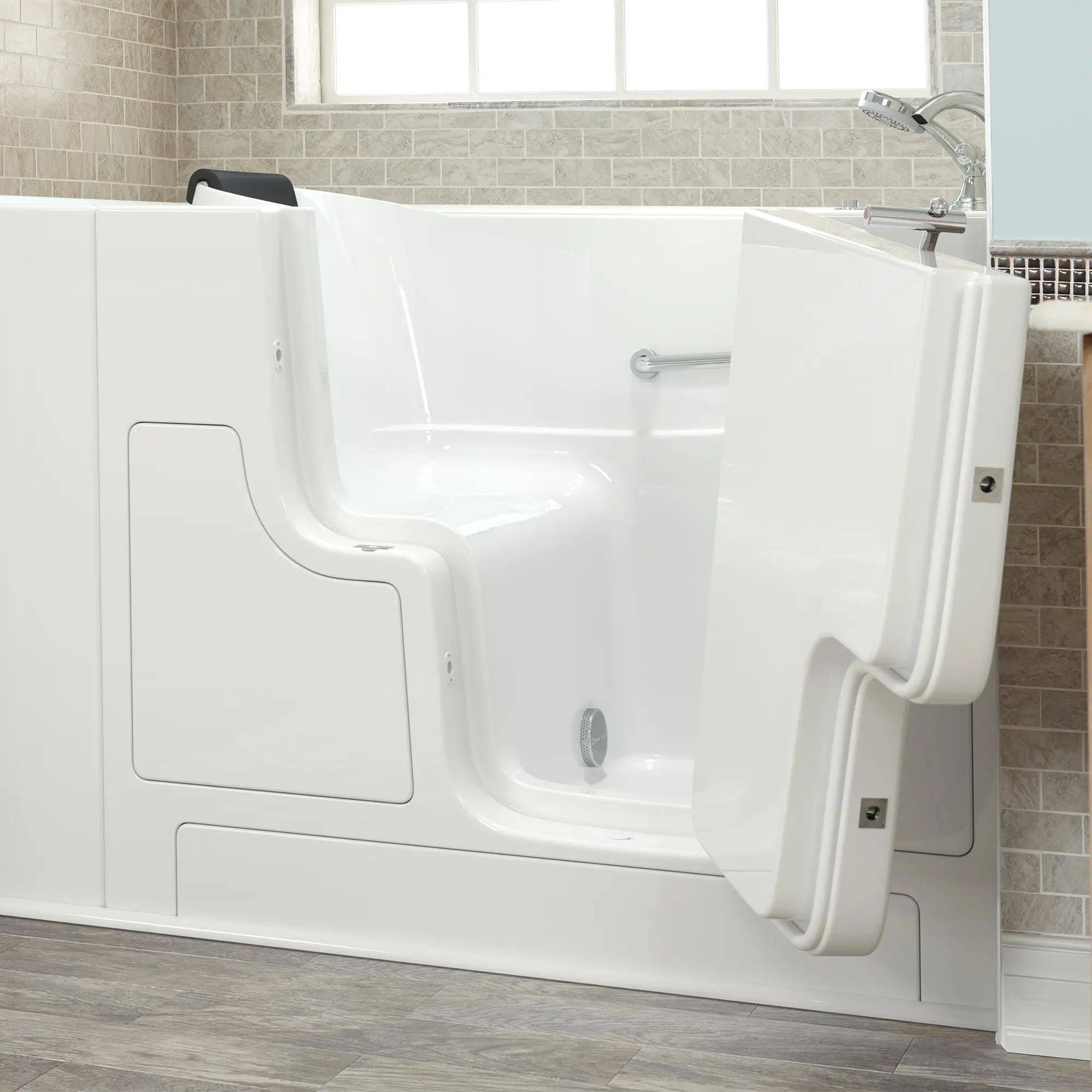 Gelcoat Premium Series 30 x 52 -Inch Walk-in Tub With Soaker System - Right-Hand Drain With Faucet - Image 10