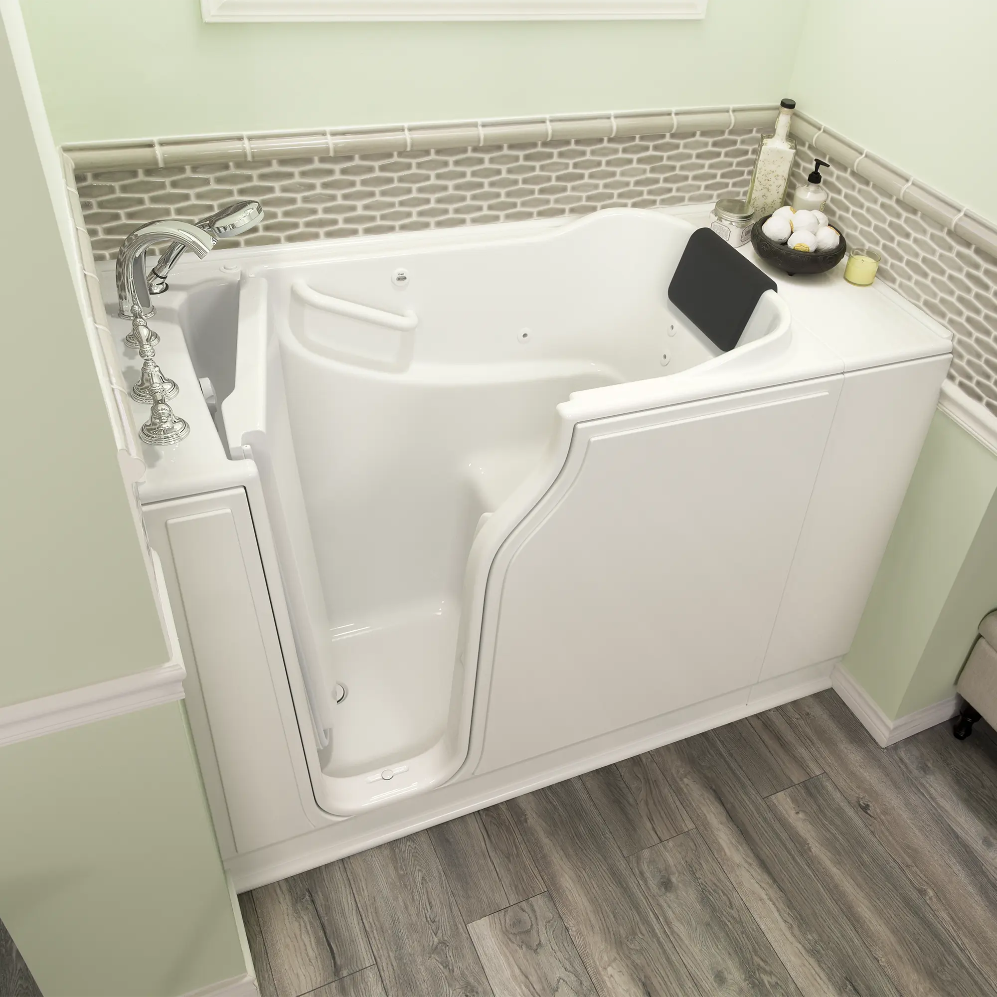 Gelcoat Premium Series 30 x 52 -Inch Walk-in Tub With Whirlpool System - Left-Hand Drain With Faucet - Image 16